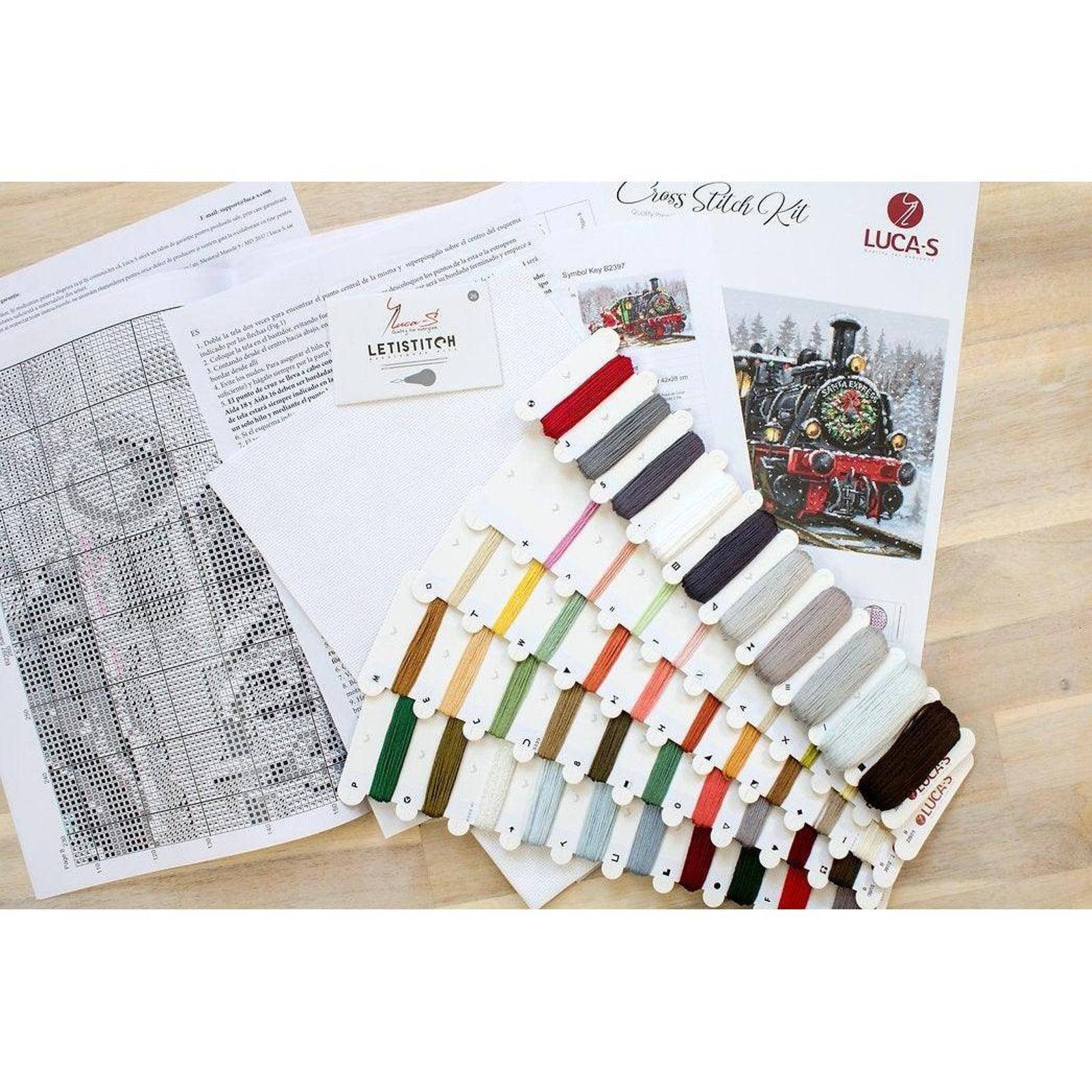 Luca-S Santa's Express Counted Cross Stitch Kit