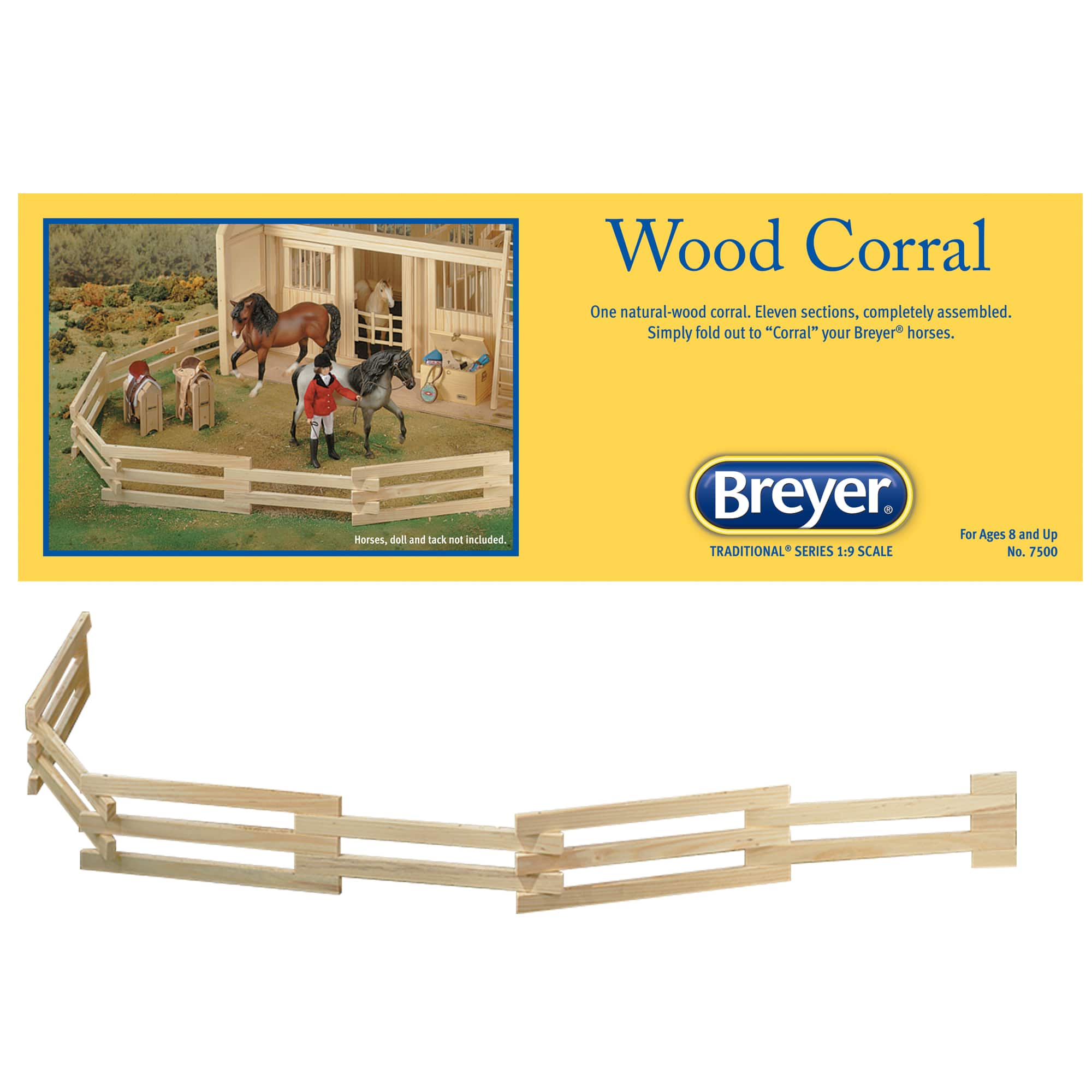 Reeves Breyer Traditional Wood Corral Fencing Toy