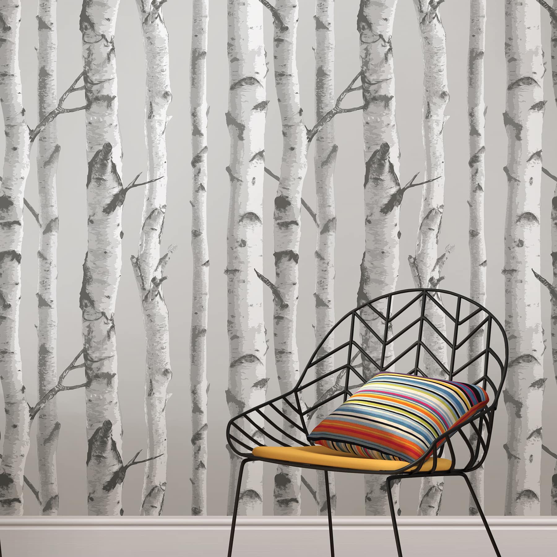 NuWallpaper Birch Gray Peel &#x26; Stick Wallpaper