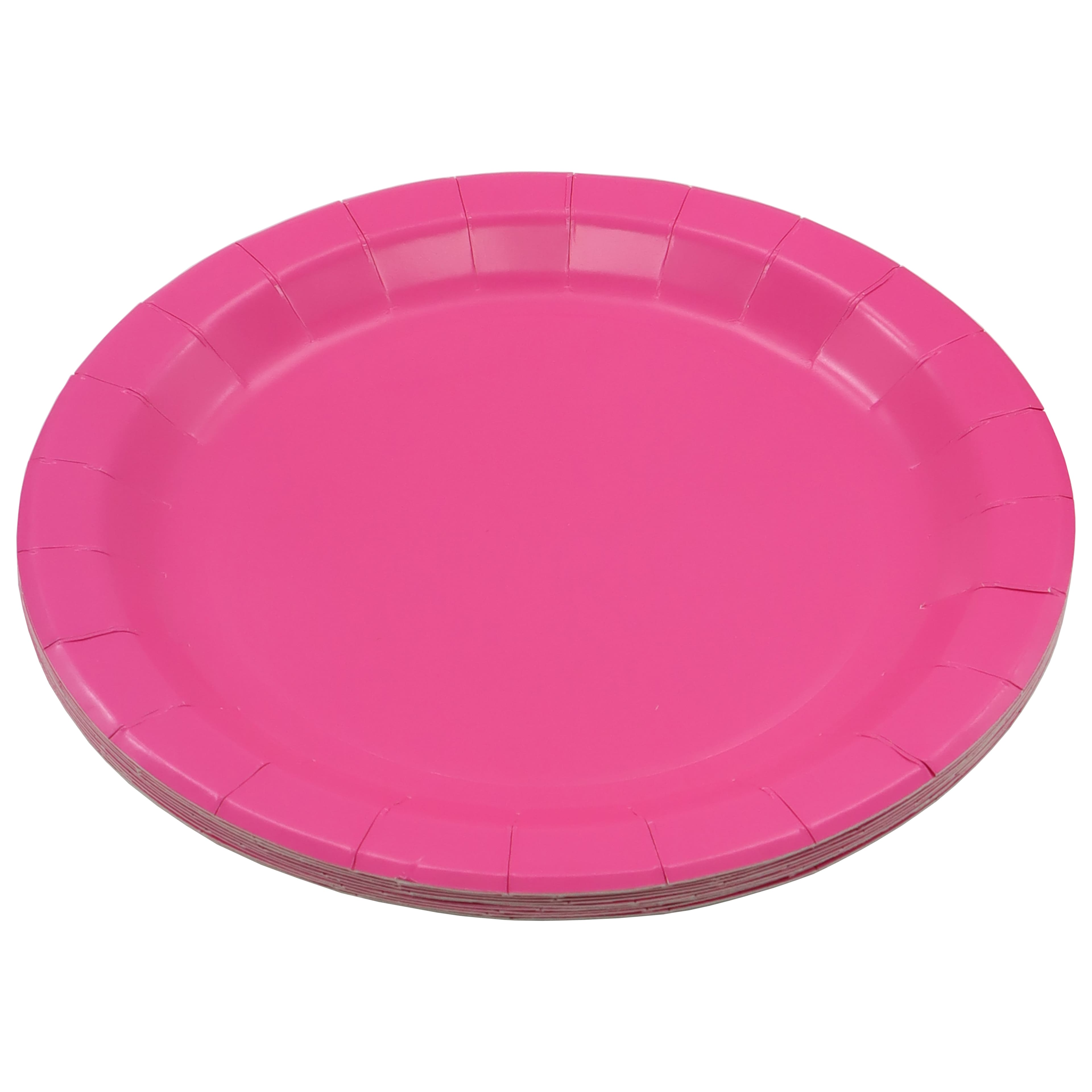 9&#x22; Dark Pink Paper Plates, 10ct. by Celebrate It&#x2122;