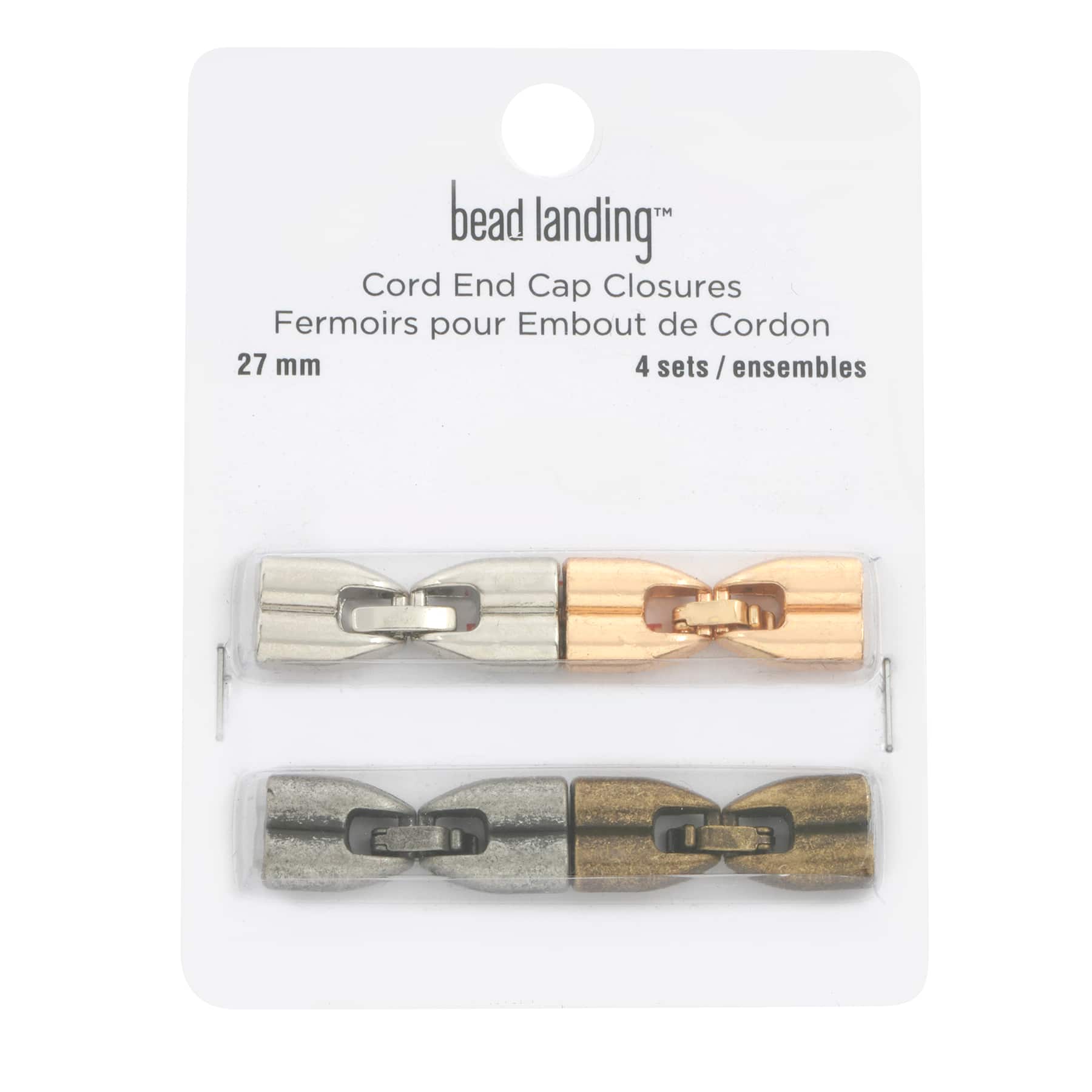 27mm 2-Hole Cord Endcap Closure Assortment by Bead Landing™