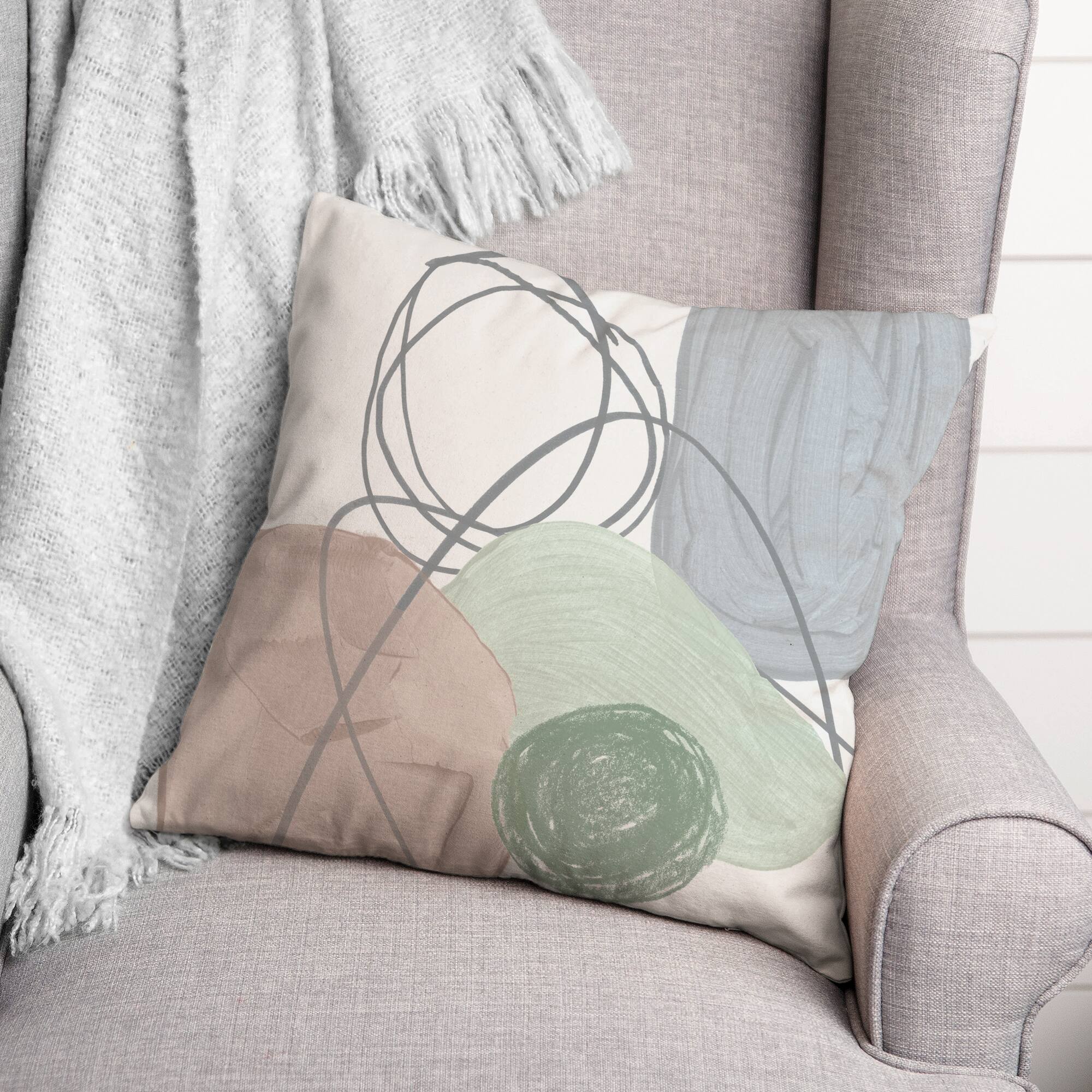 Chic Urban Abstract I 18" x 18" Throw Pillow