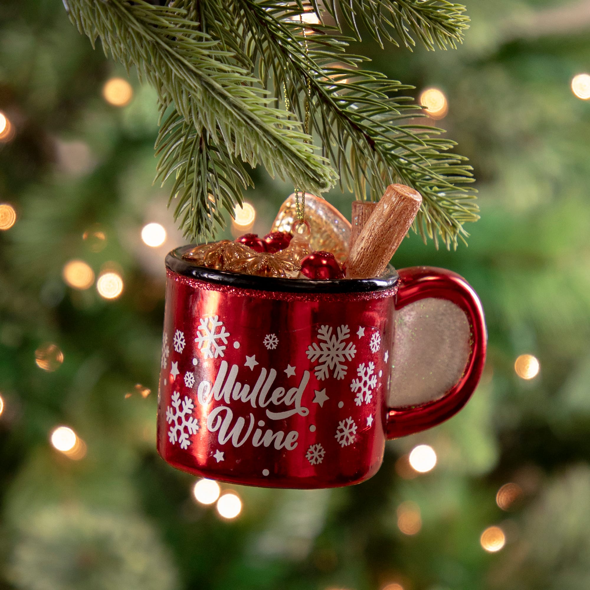 4&#x22; Mulled Wine Glass Christmas Ornament