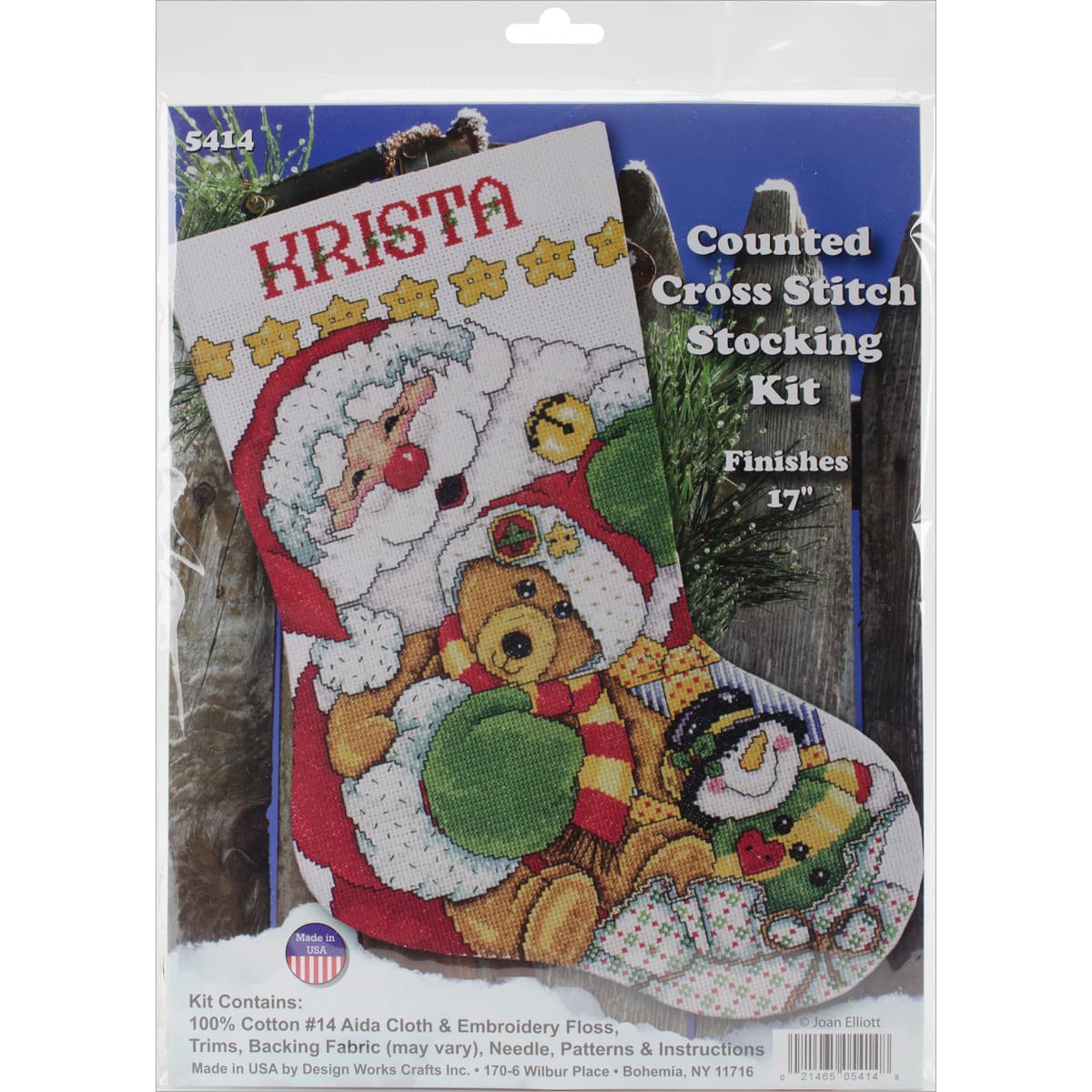 Design Works™ Santa Counted Cross Stitch Stocking Kit