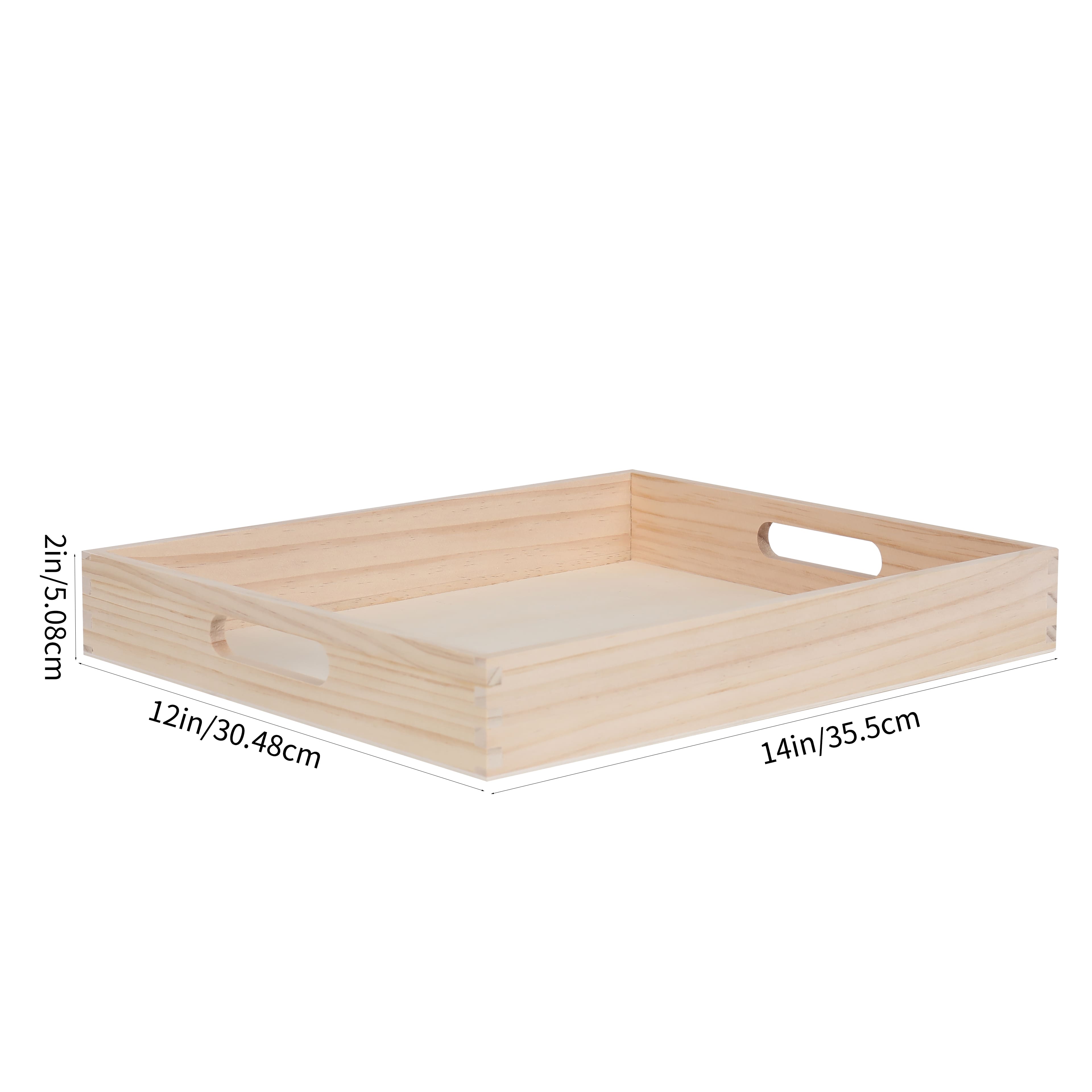 13 Wooden Tray by Make Market in Brown | 13.38 x 10.24 x 2.56 | Michaels