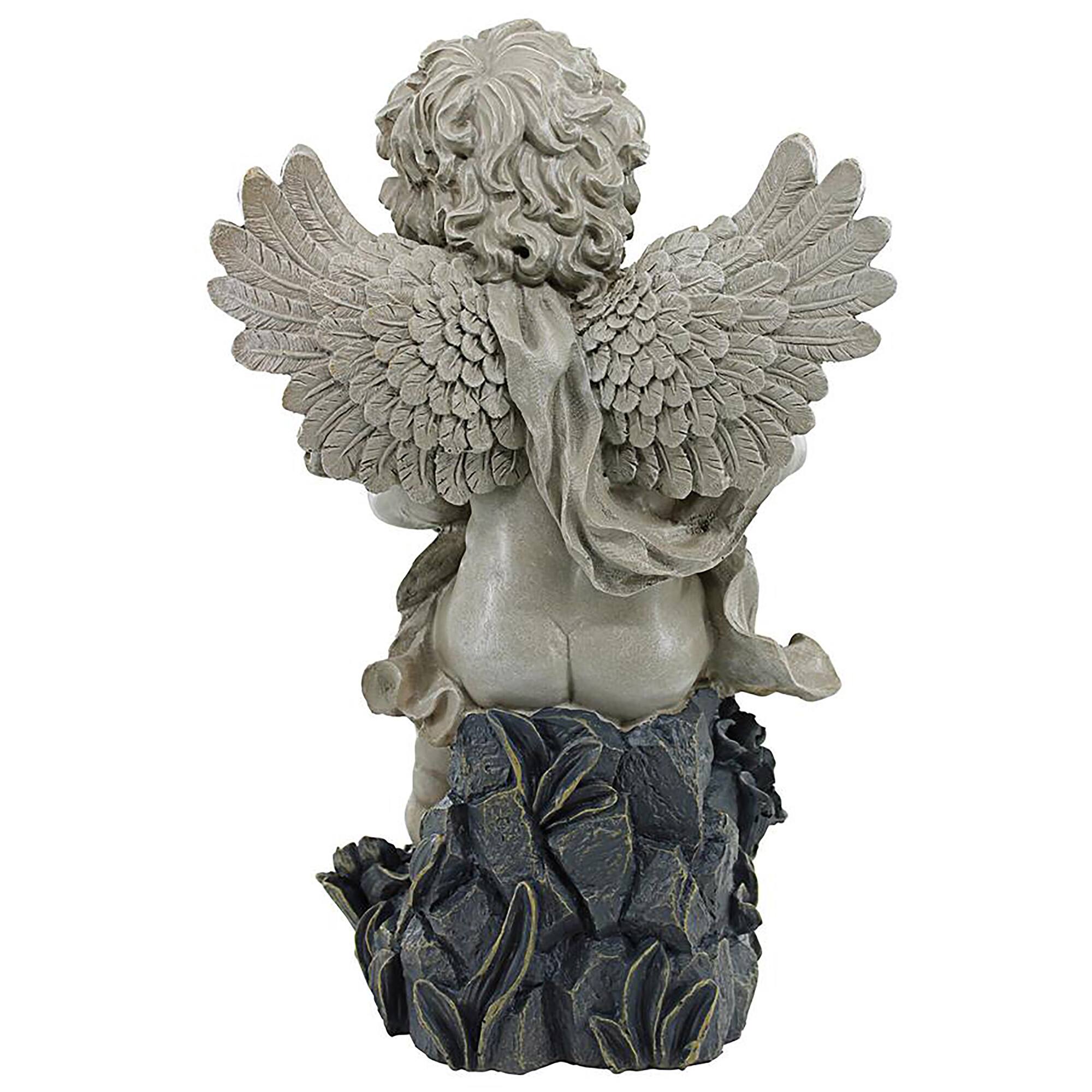 Design Toscano 14.5&#x22; Heavenly Offering Cherub Garden Statue