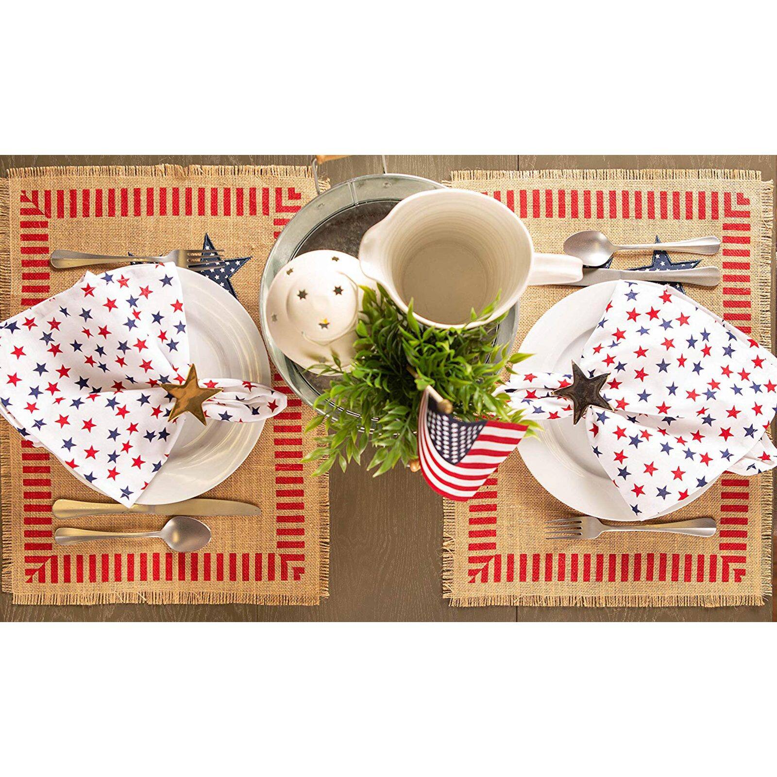 DII&#xAE; 4th of July Jute Placemat Set, 6ct.