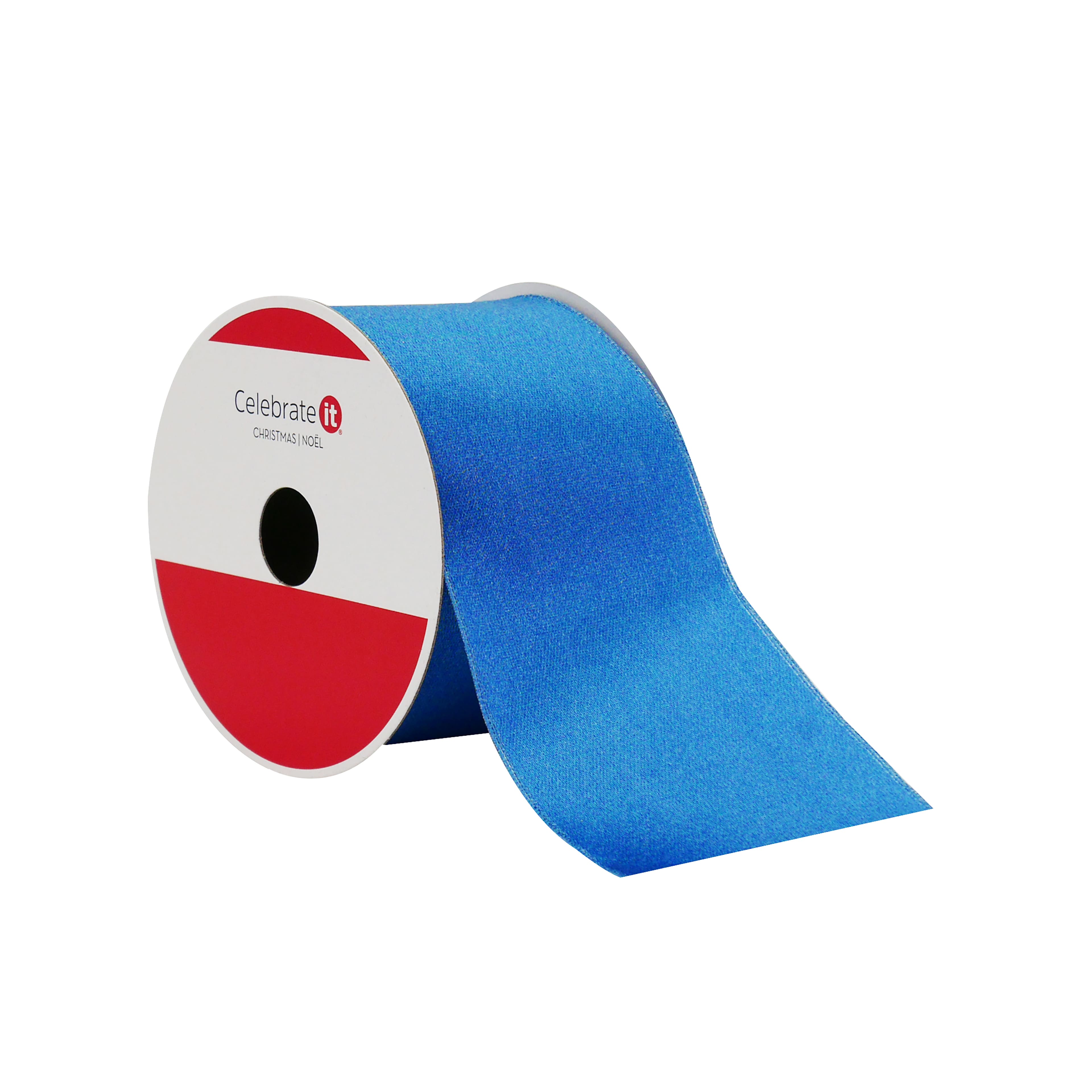 2.5&#x22; x 20ft. Navy Wired Satin Ribbon by Celebrate It&#xAE;