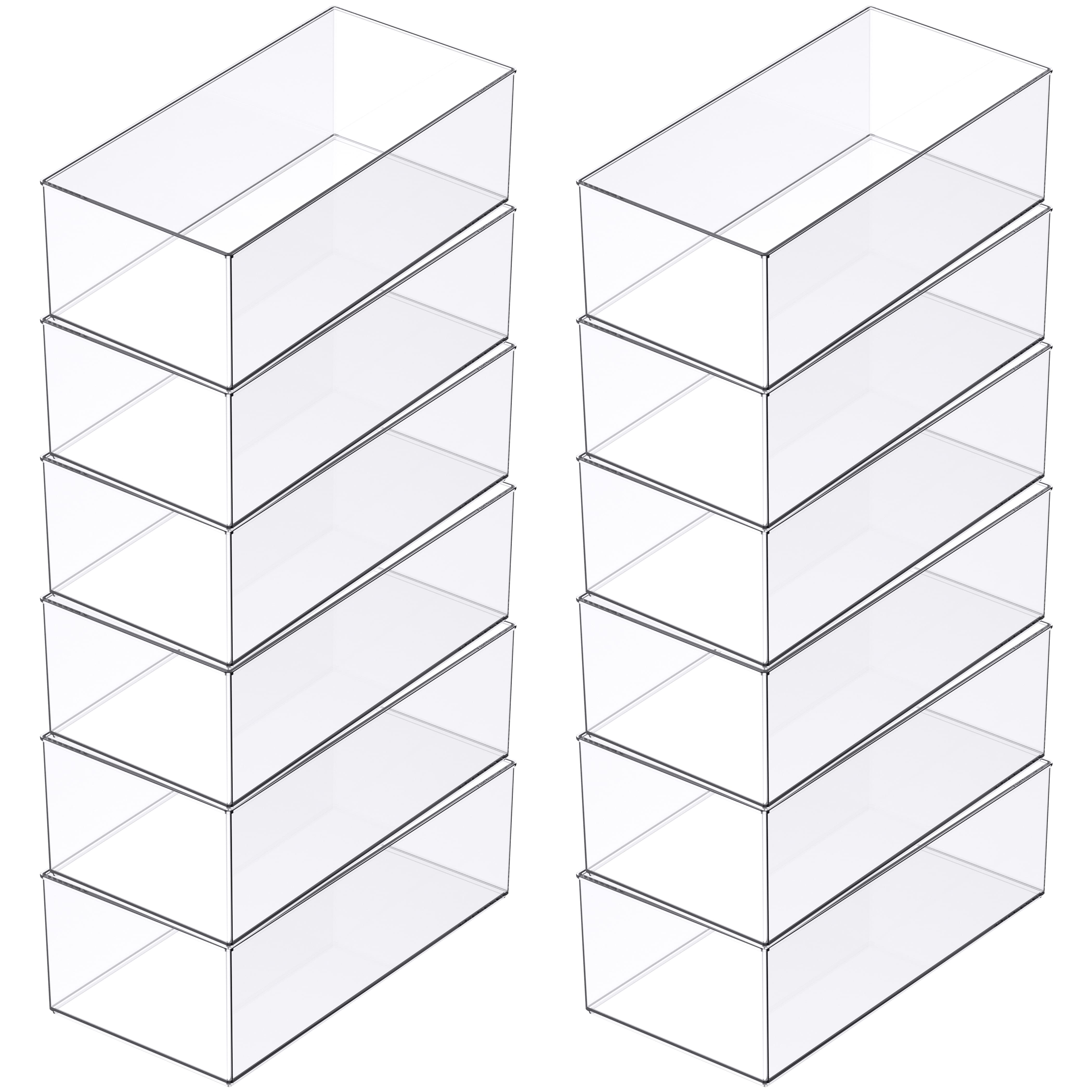 12 Pack: 12" x 6" Clear Stacking Storage Bin by Simply Tidy™