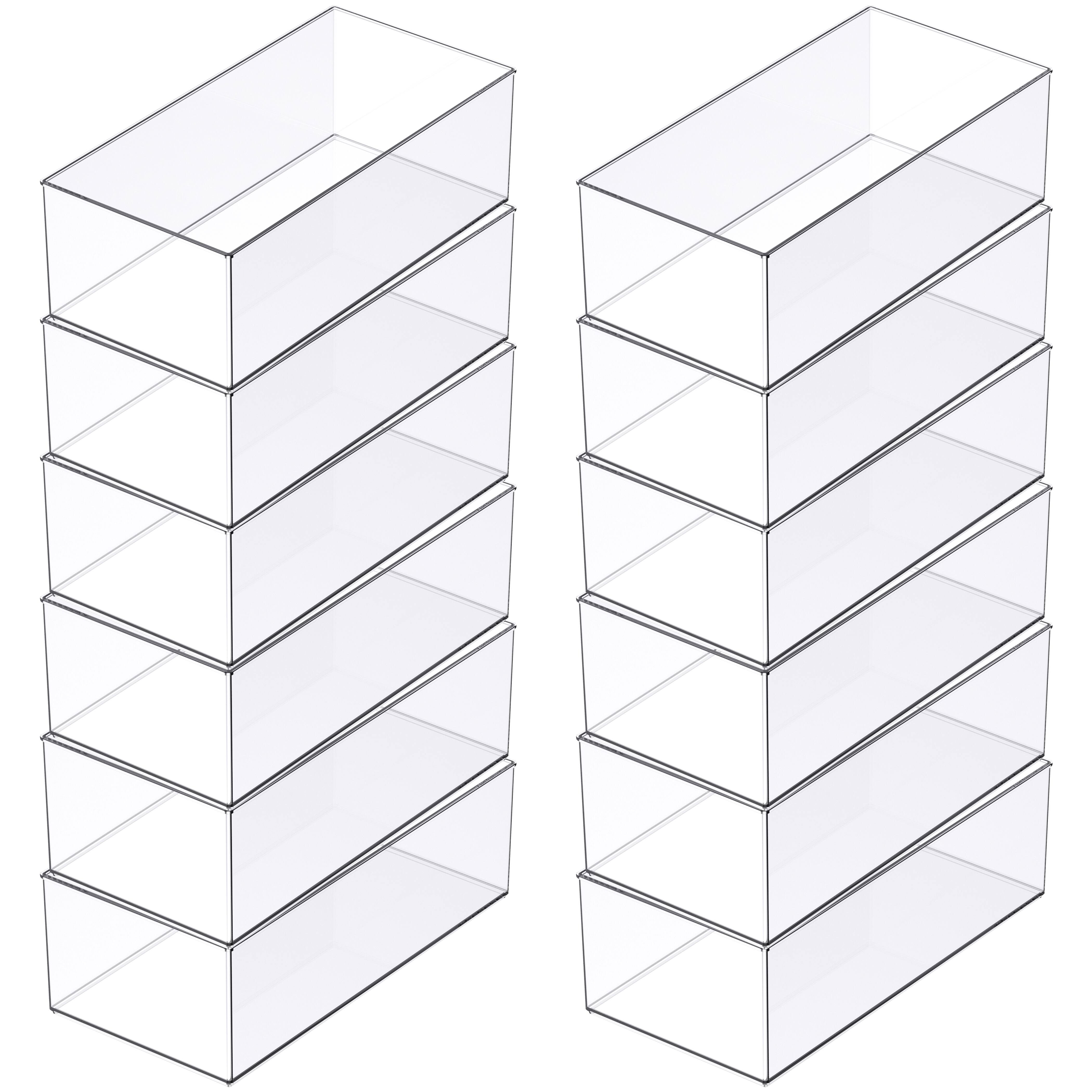 8 Pack: Clear Letter File Storage Case with Top Handle by Simply Tidy®