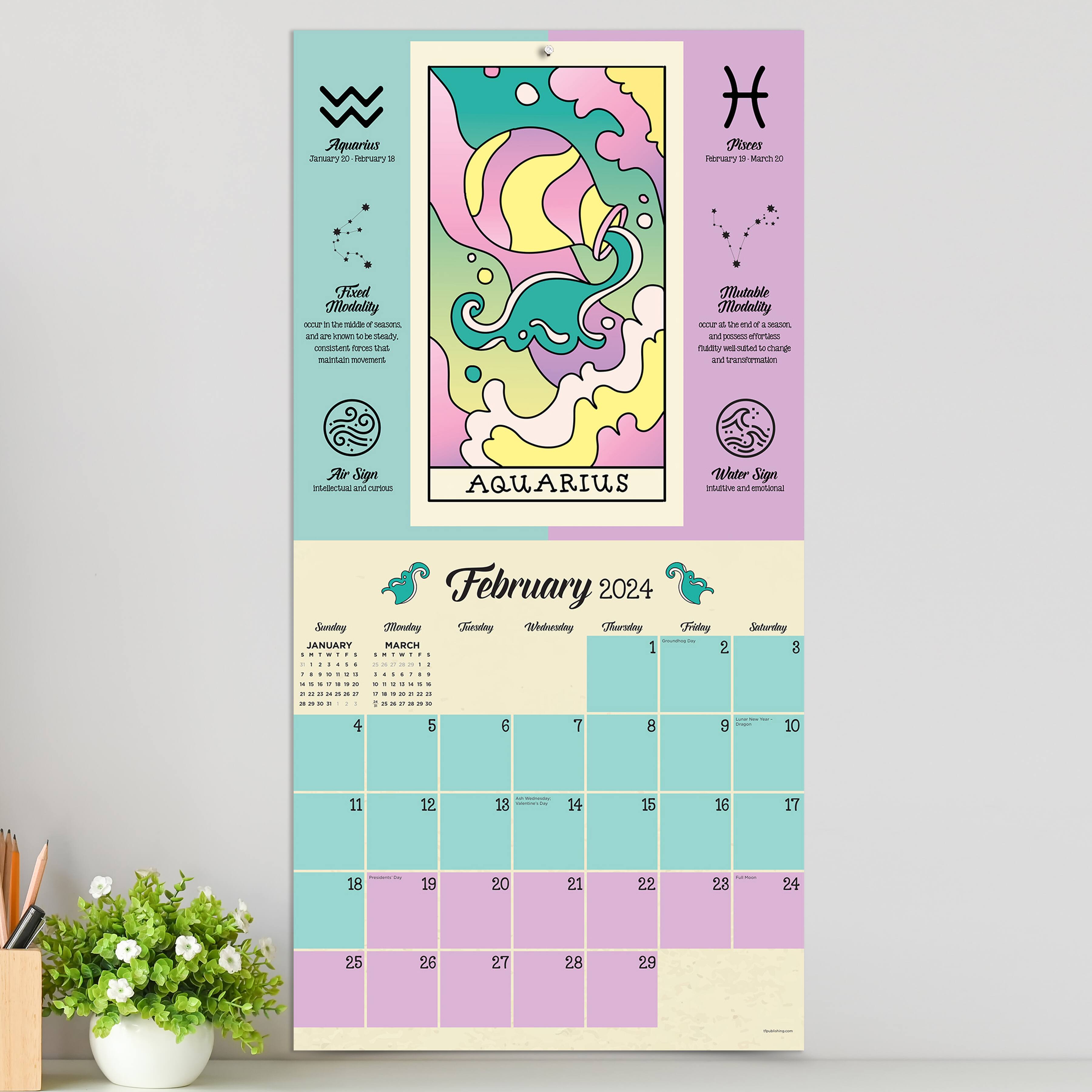 TF Publishing 2024 Year of Astrology Wall Calendar