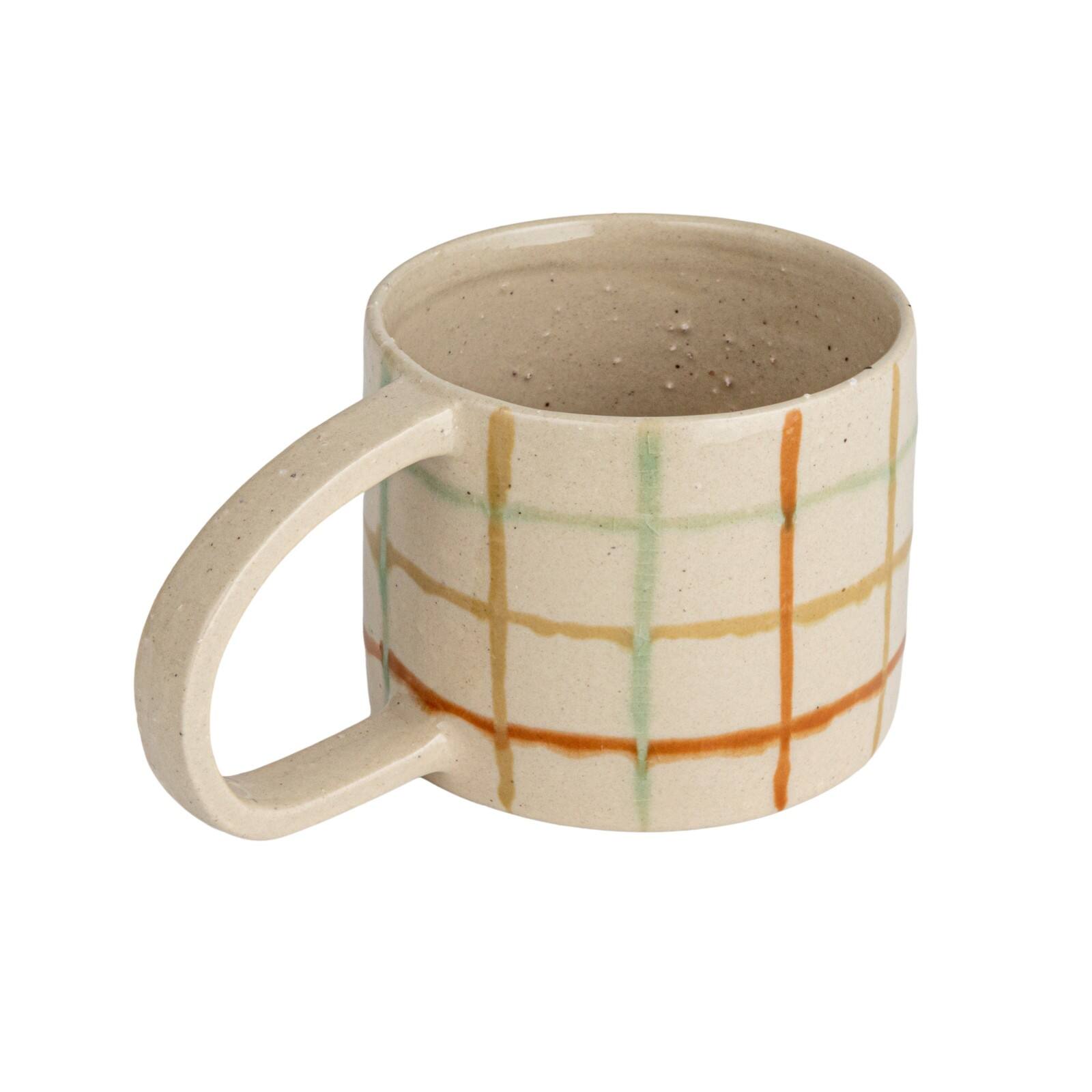 Hello Honey&#xAE; 12oz. Multicolor Stoneware Mugs with Checkered Pattern, 4ct.