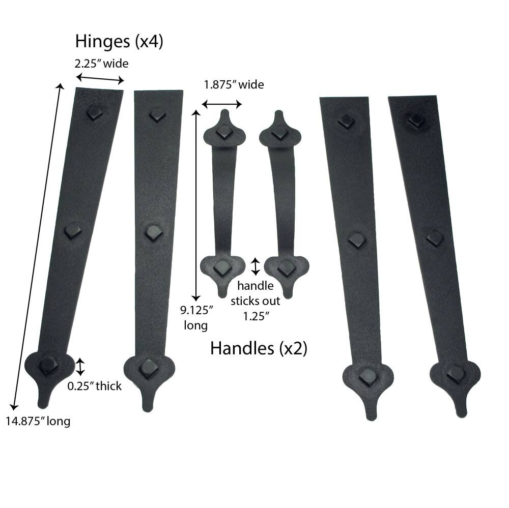 Household Essentials Decorative Black Garage Door Magnet Set