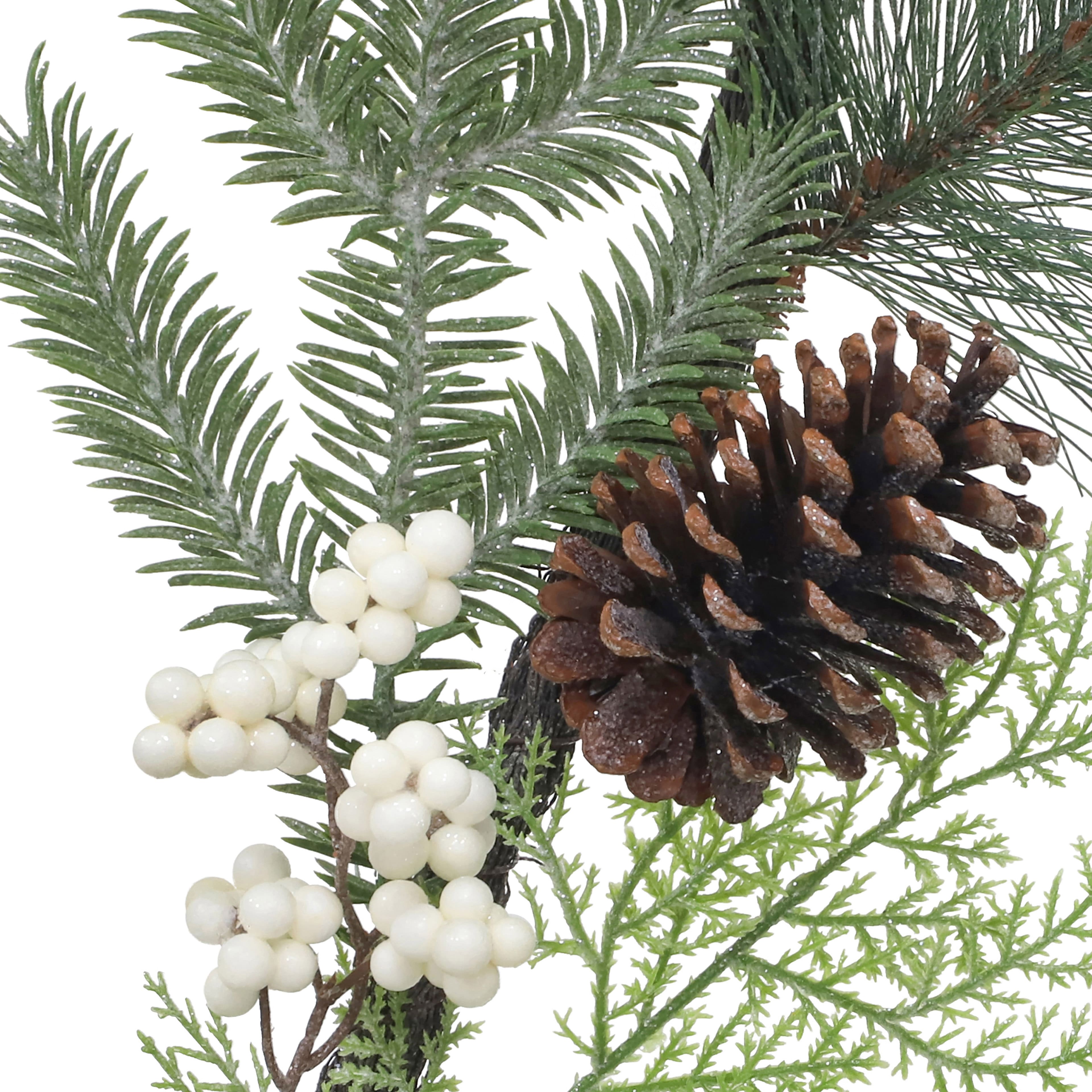 6ft. Green & Cream Mixed Pine, Berry & Pinecone Garland by Ashland®