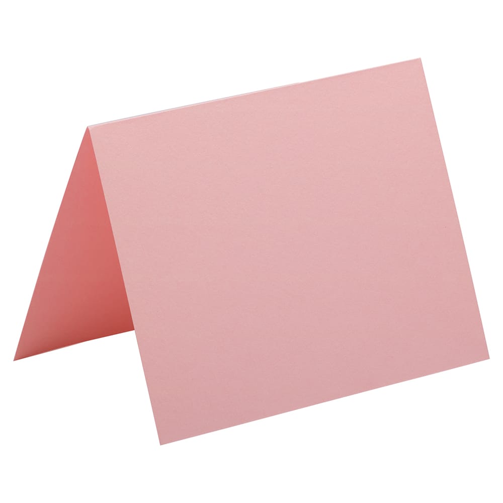JAM Paper 4.375" x 5.438" Baby Pink Pastel Base Blank Foldover Cards, 500ct.