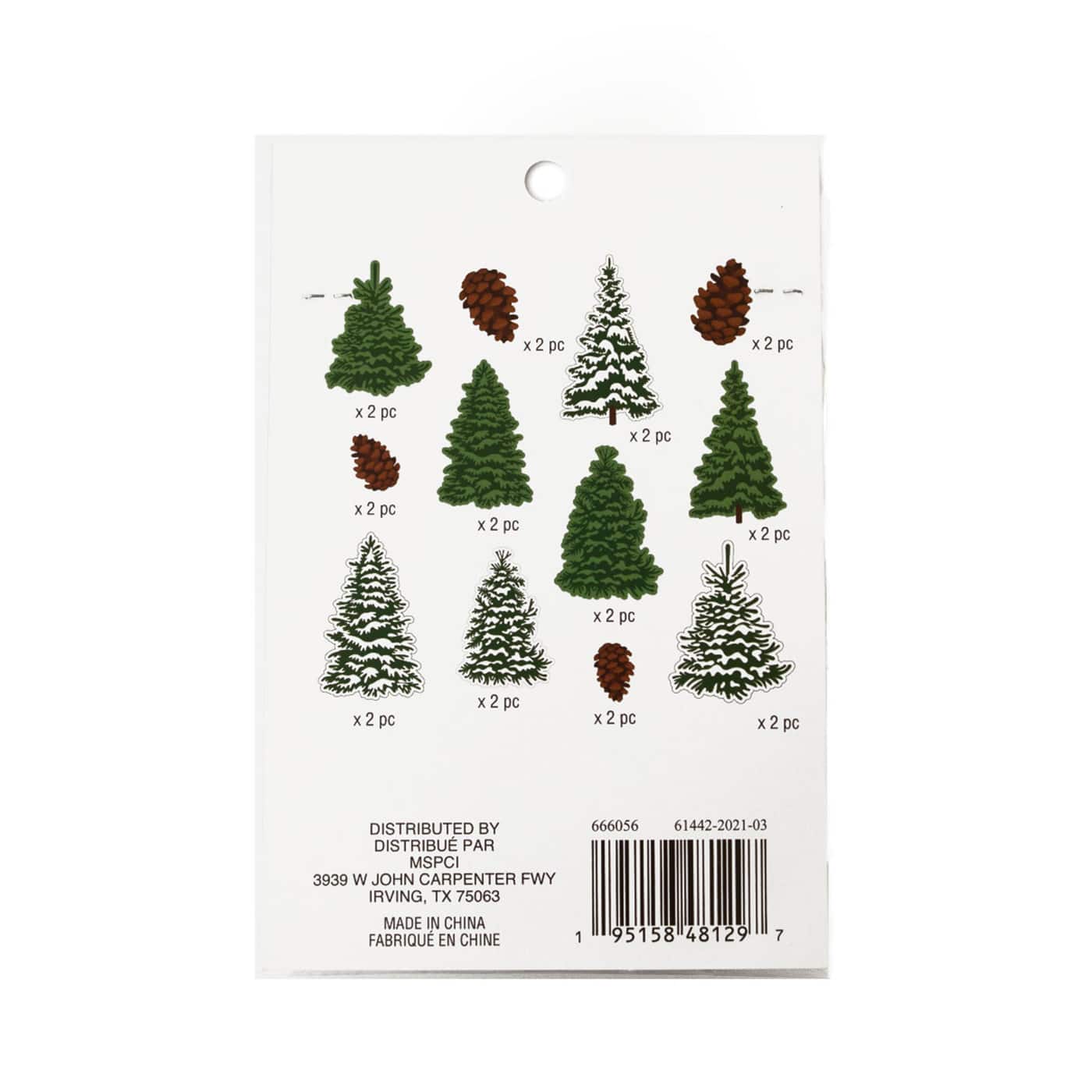 12 Pack: Pine Tree Die Cut Stickers by Recollections™