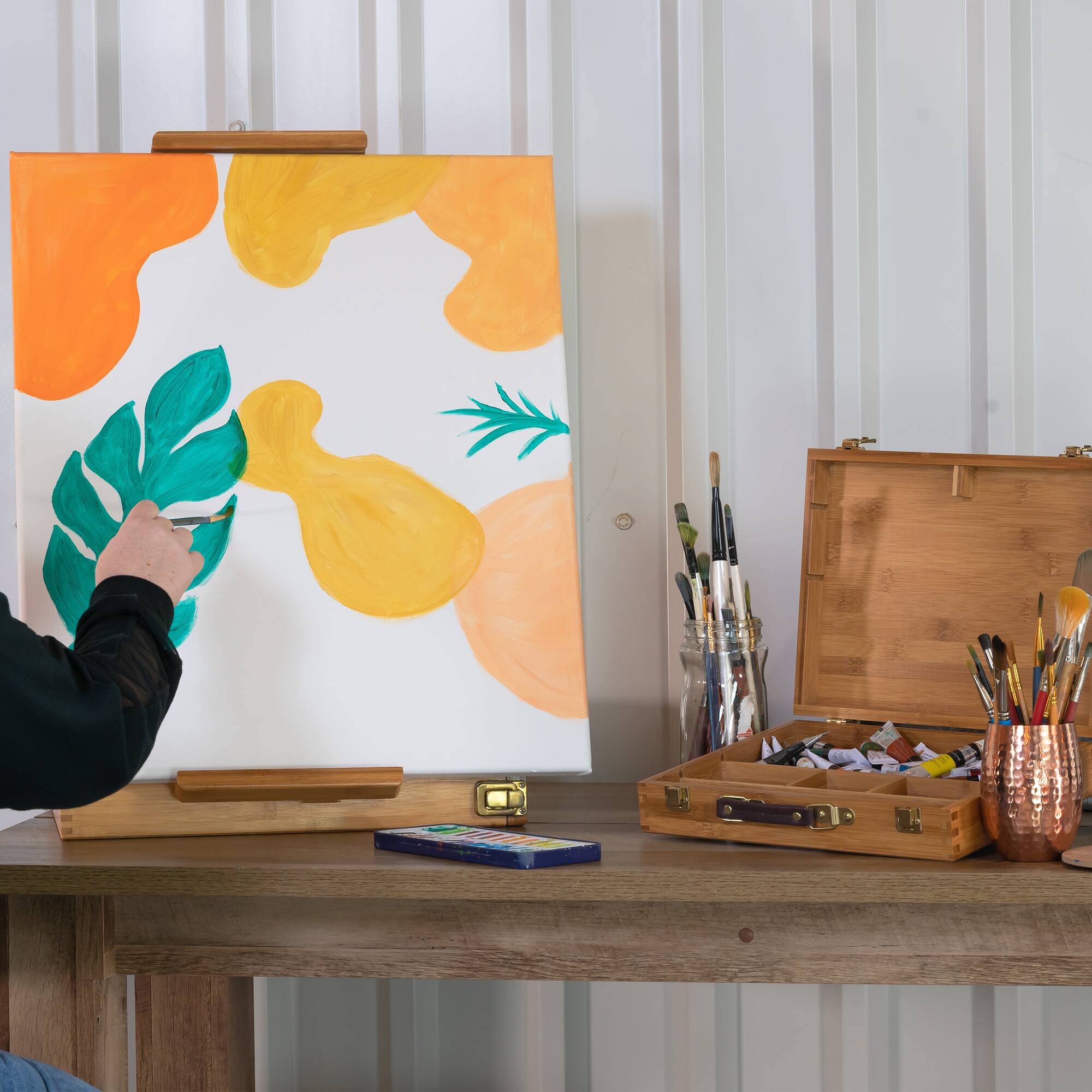 Pacific Arc Compact Tabletop Easel with Storage