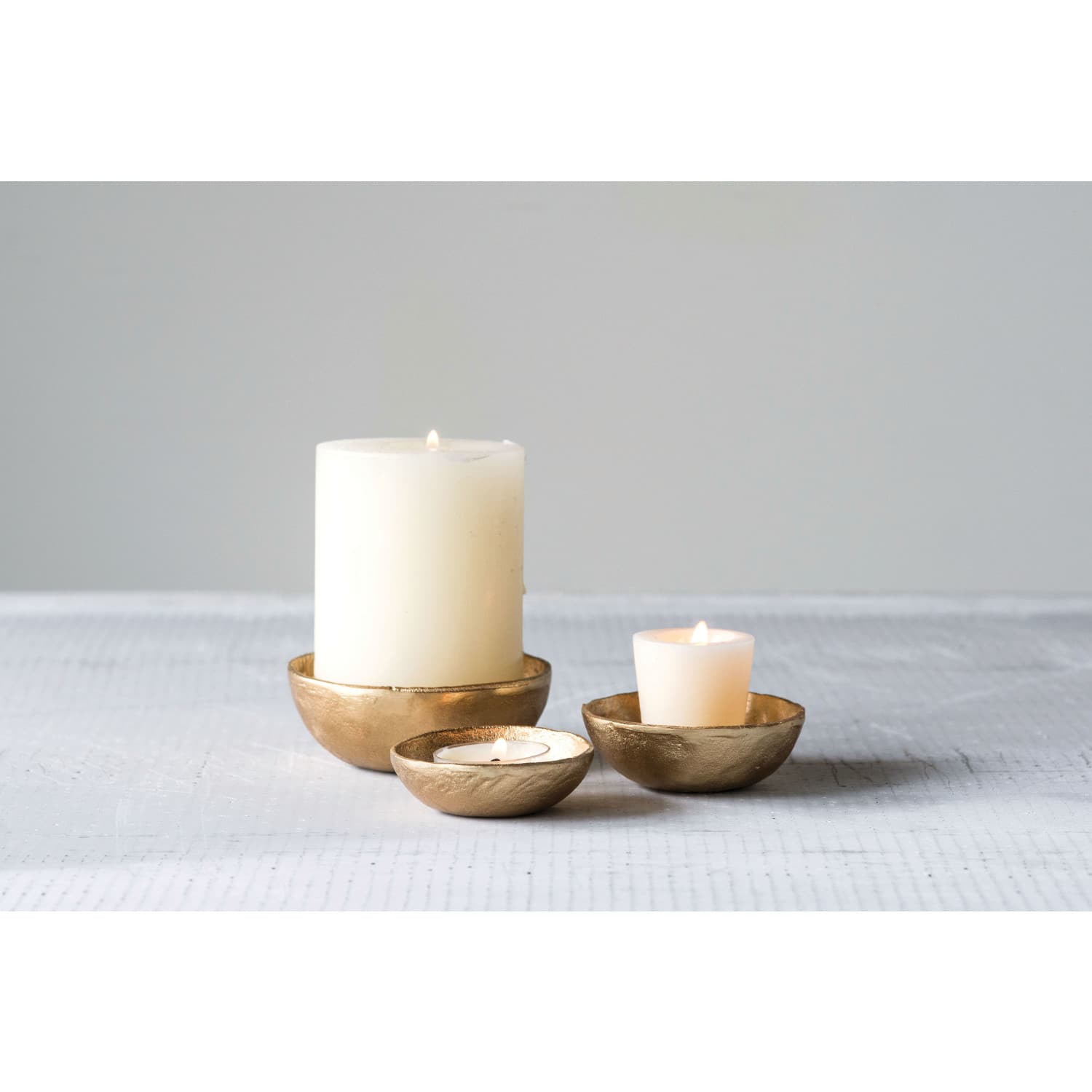 Hello Honey® Gold Cast Aluminum Decorative Bowl Set