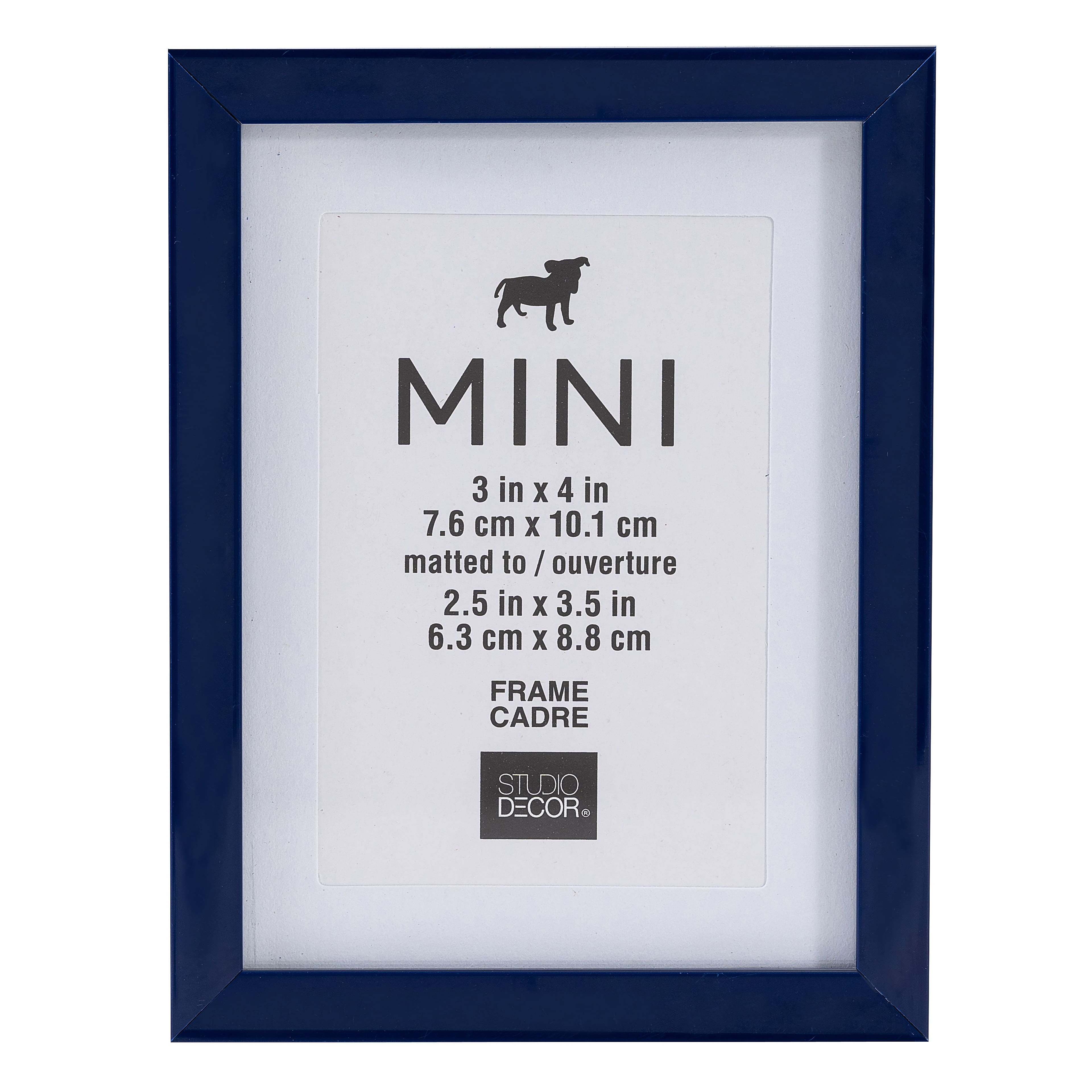 24 Pack: Mini Dark Blue Frame with Mat by Studio Décor®