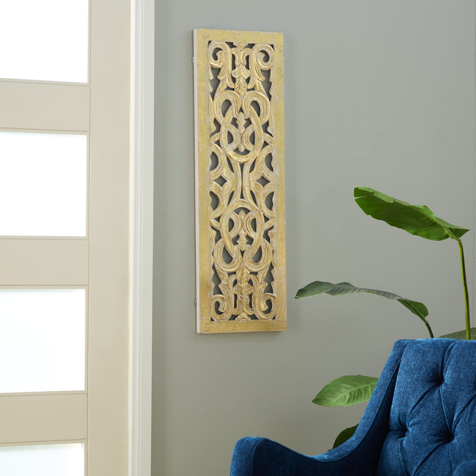 Gold Traditional Ornamental Wood Wall Décor