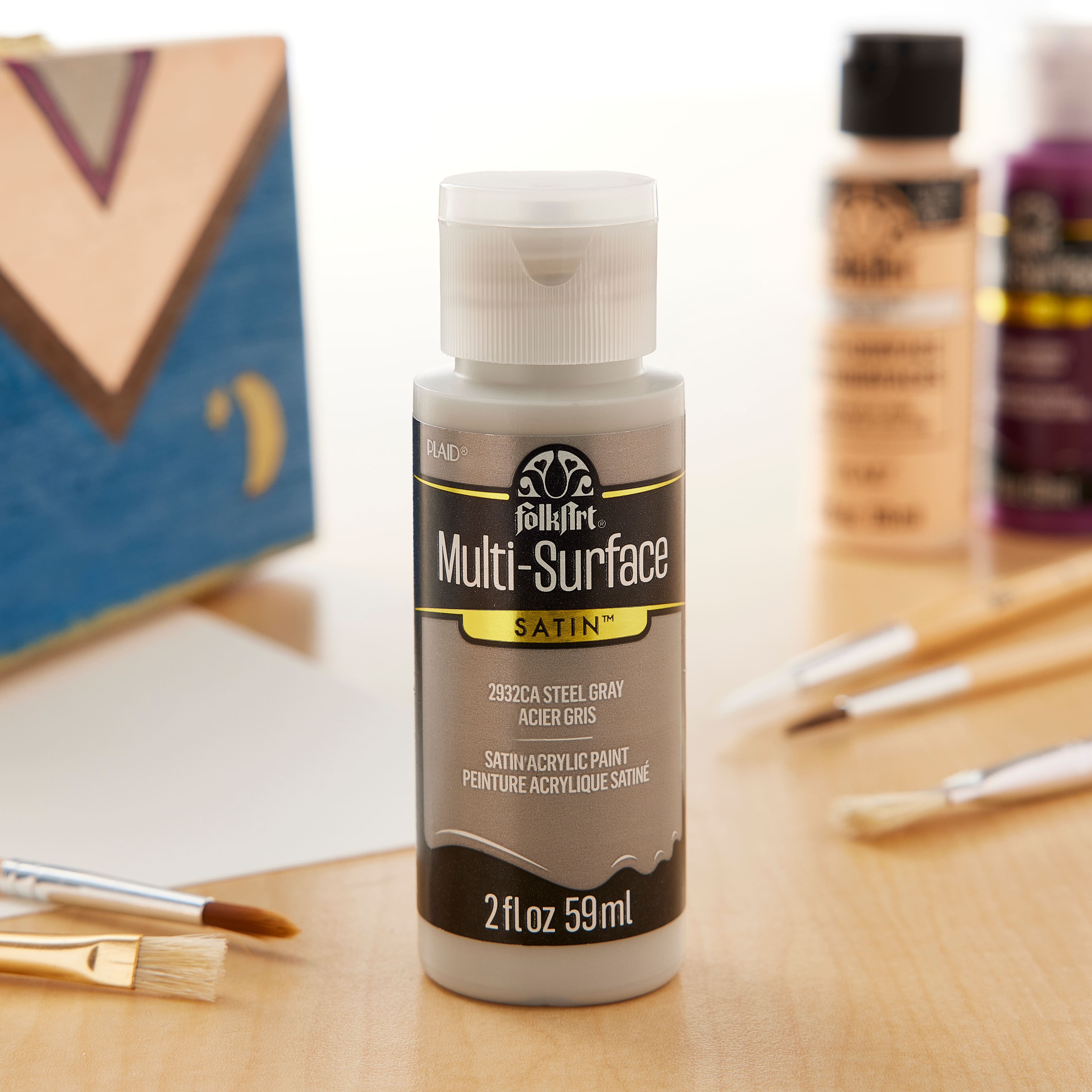 12 Pack: FolkArt® Multi-Surface Satin Acrylic Paint, 2oz.