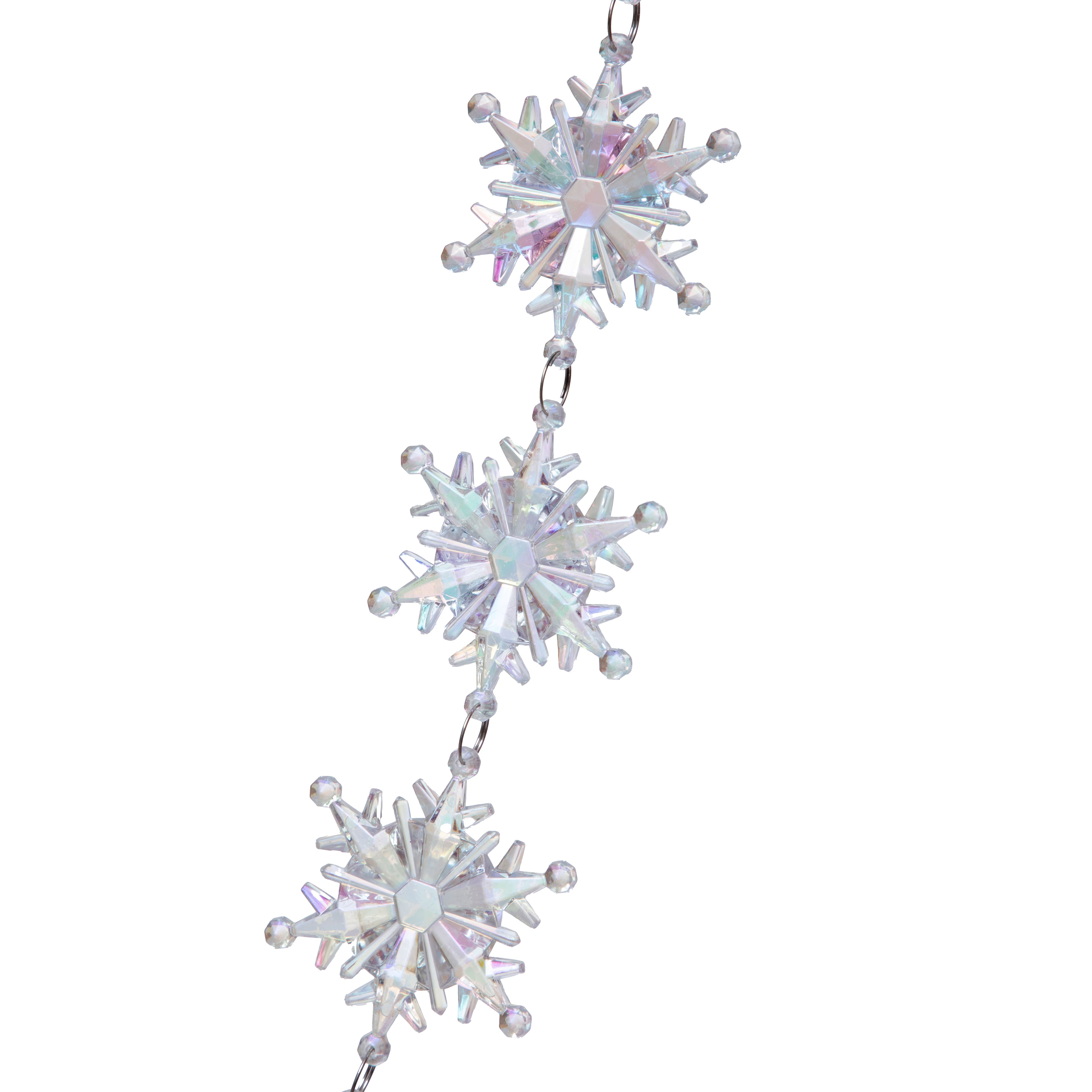 6ft. Iridescent Snowflakes Garland by Ashland&#xAE;