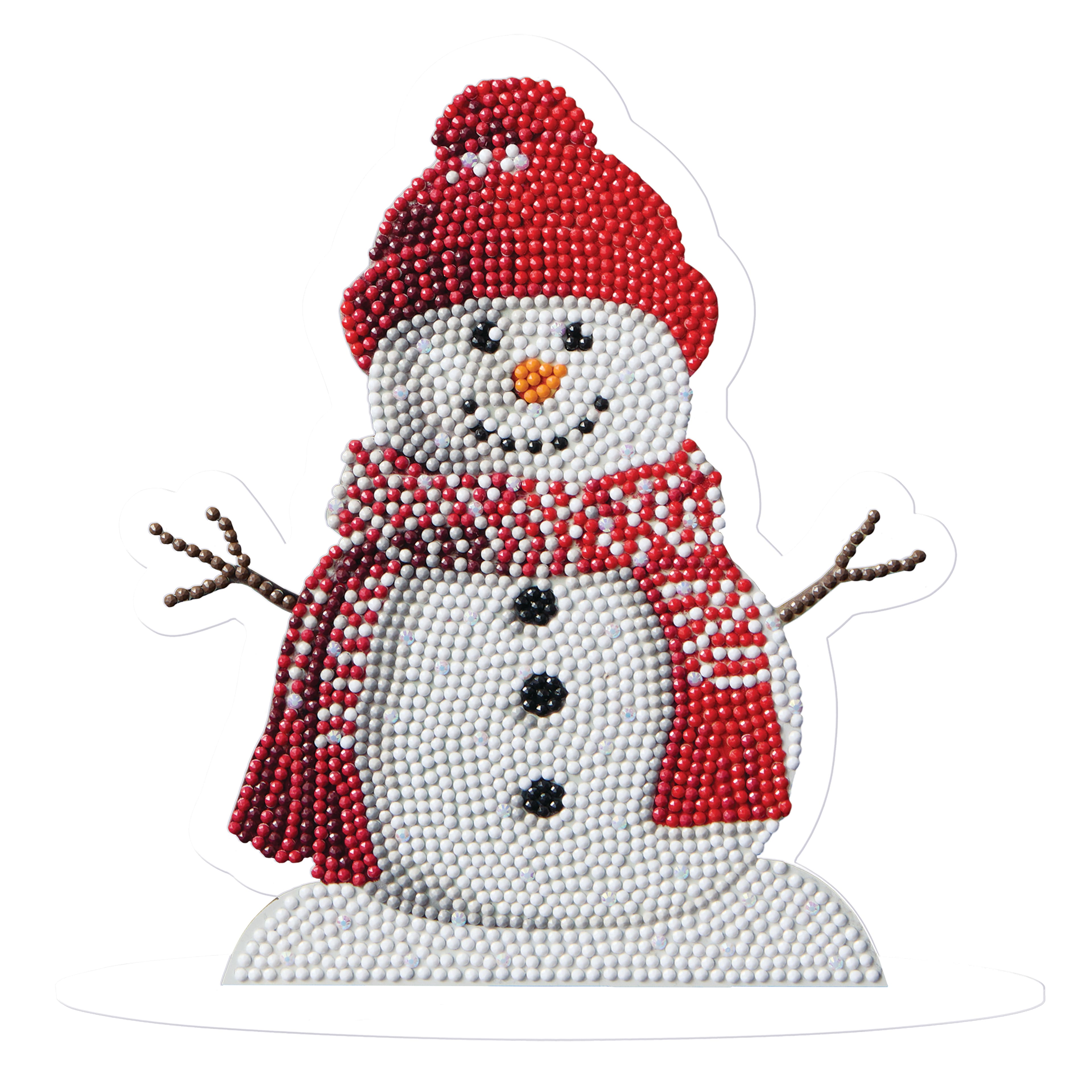 8&#x22; x 7.75&#x22; Snowman Diamond Art Table Topper Kit by Make Market&#xAE;
