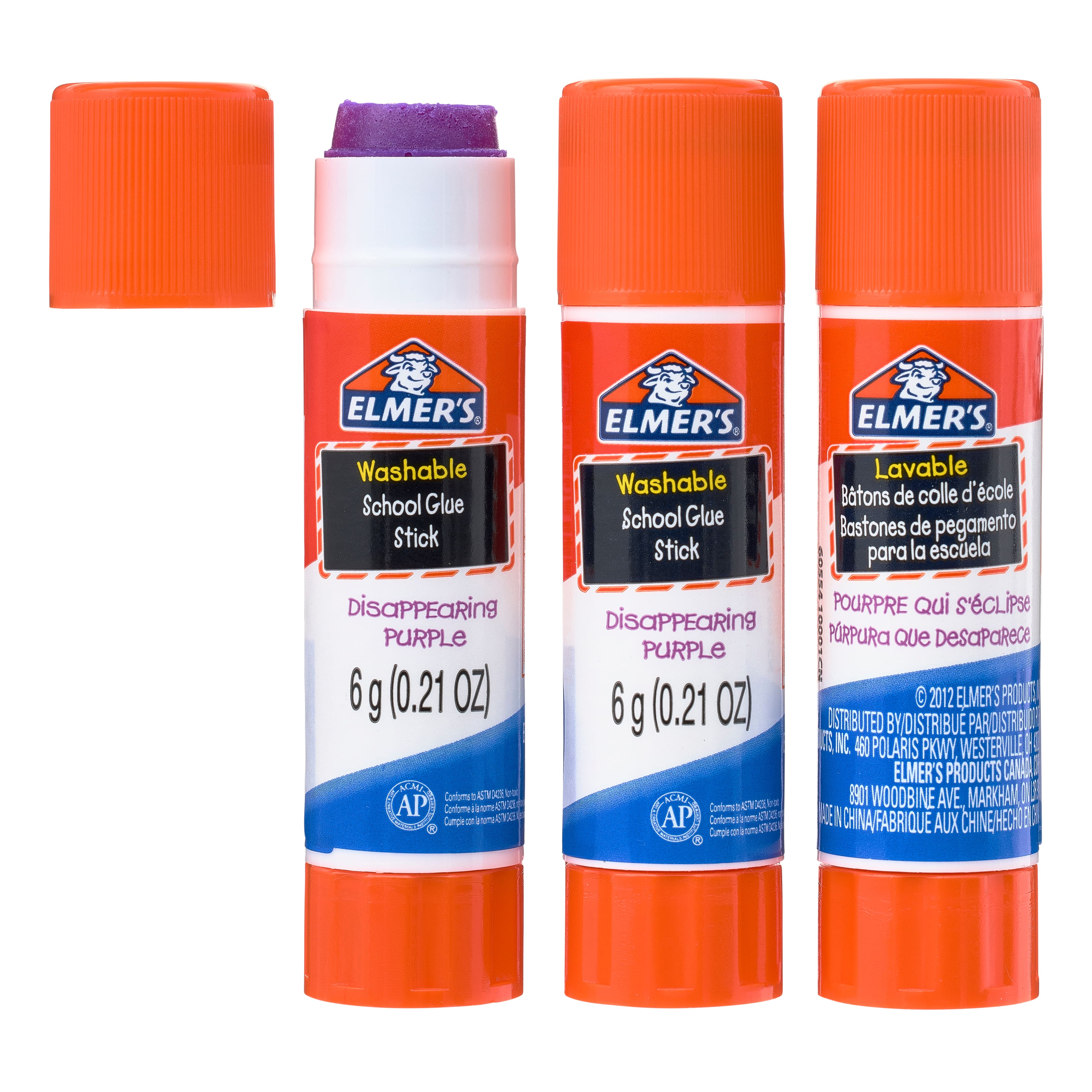 Best Buy: Elmer's Disappearing School Glue Sticks (3-Pack) Purple E520