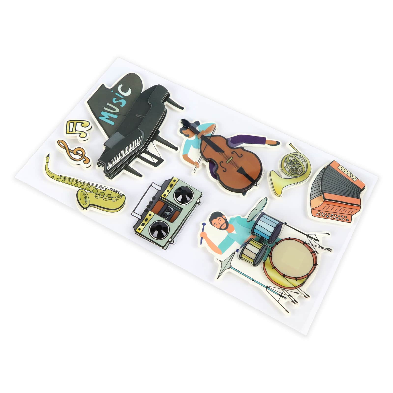 Playing Music Dimensional Stickers by Recollections™ | Michaels