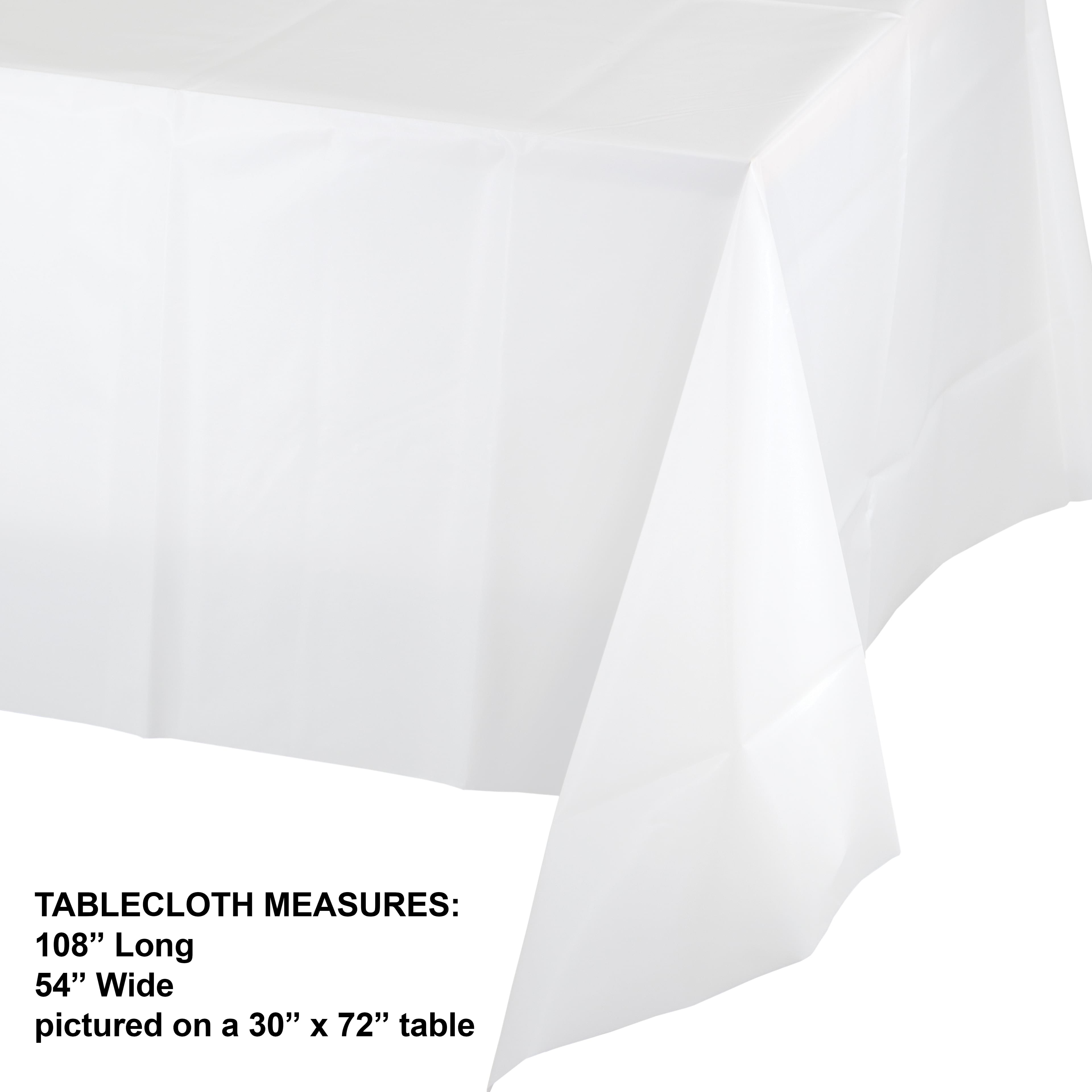 Hoffmaster 54" x 108" Plastic Tablecloth