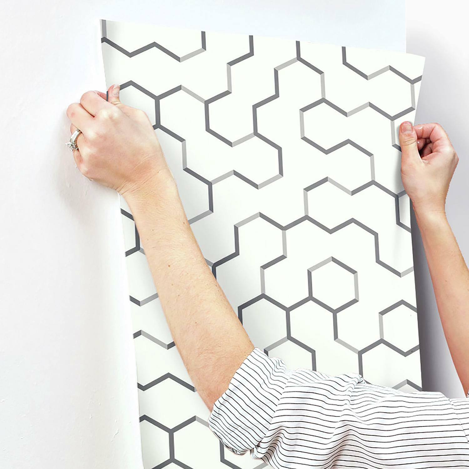 RoomMates Open Geometric Peel & Stick Wallpaper