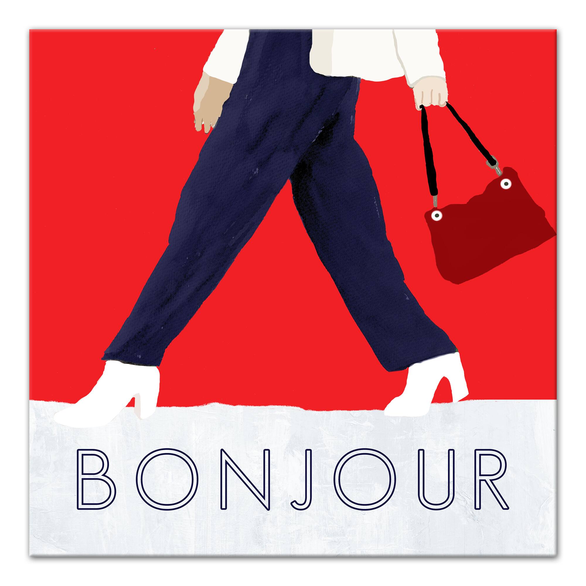 Bonjour Canvas Wall Art