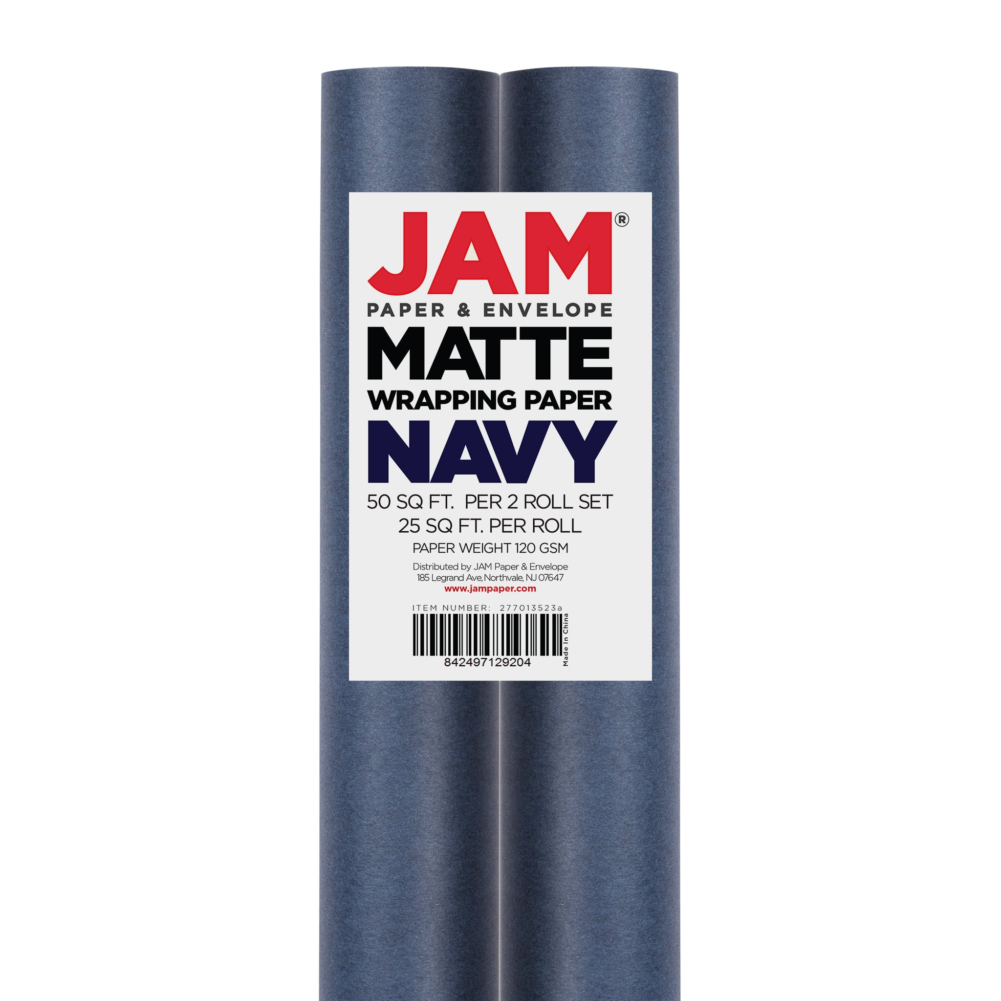 JAM Paper Gift Wrap - Matte Wrapping Paper - 50 Sq Ft Total (30 in x 10 Ft  Each) - Matte Yellow - 2 Rolls/Pack