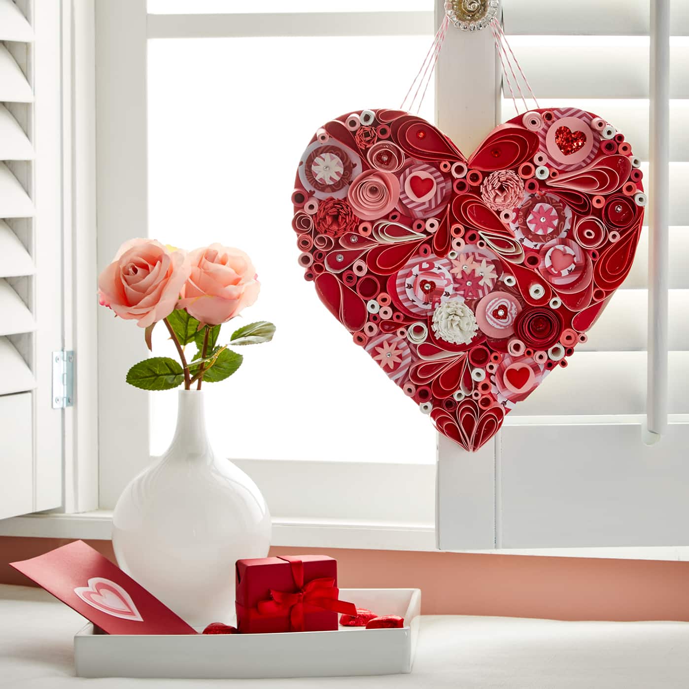 Valentine’s Day Paper Heart Wall Décor
