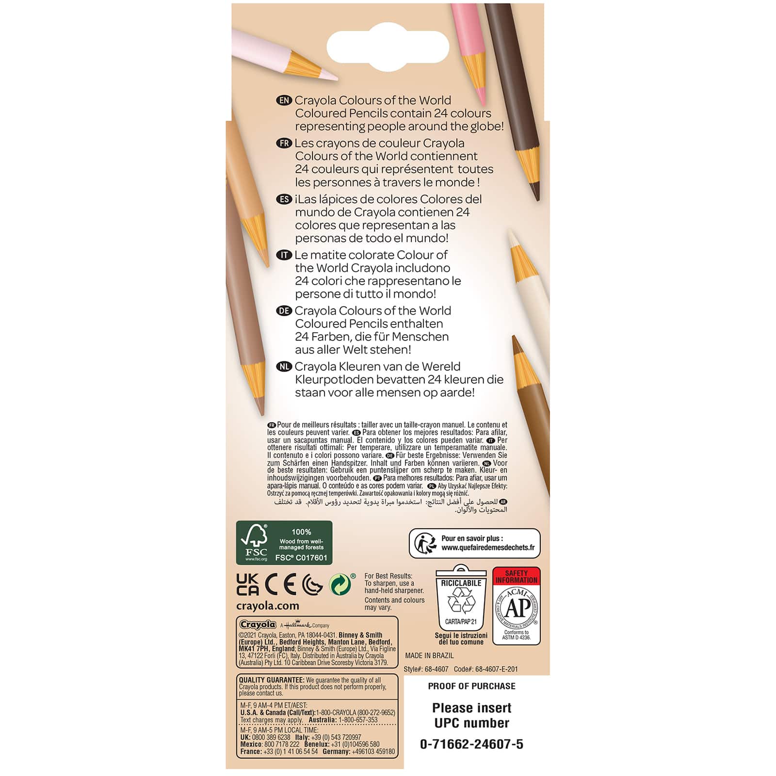 Crayola® 3 Pack Colors of the World Colored Pencils, 24ct.