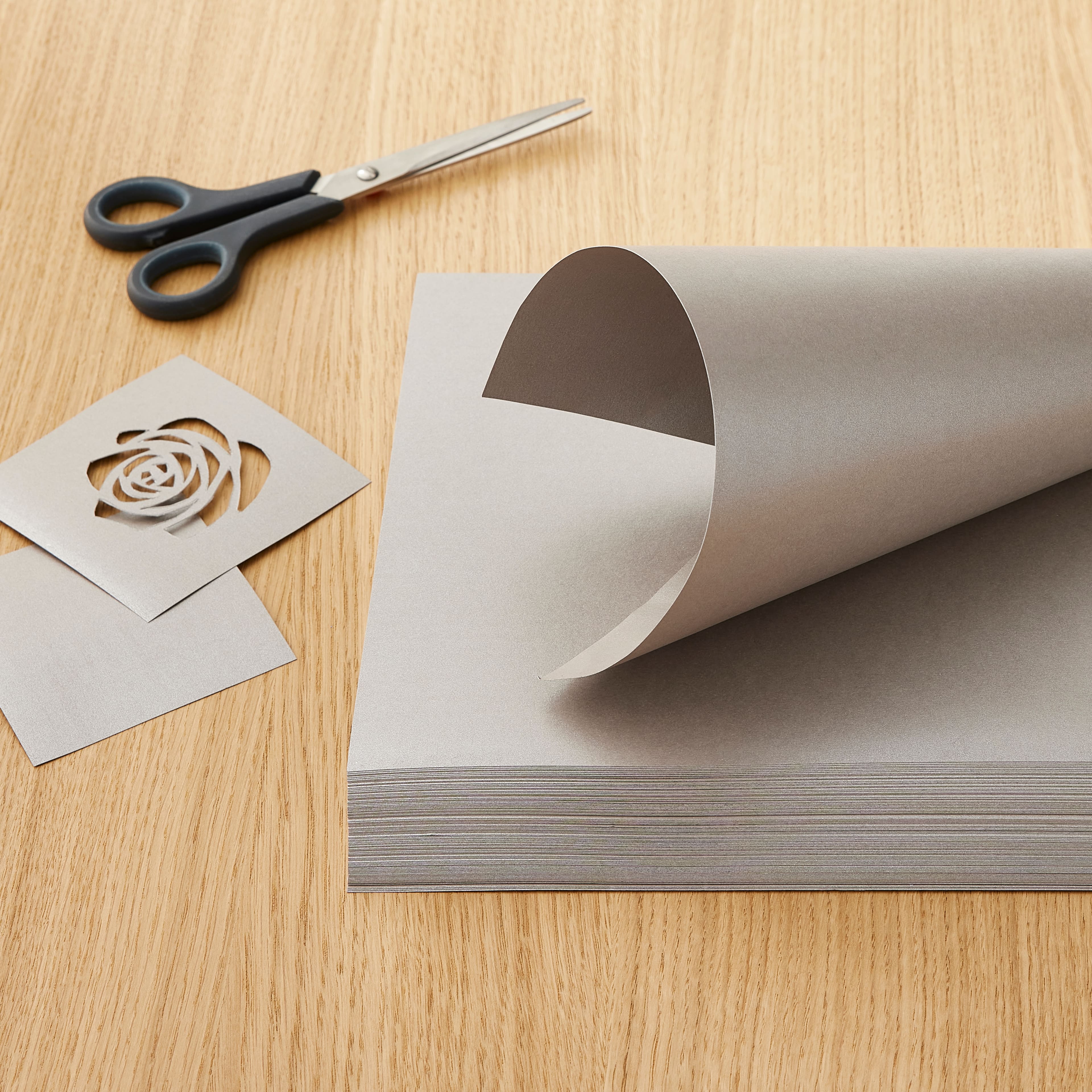 9 Packs: 100 ct. (900 total) Silver Shimmer 8.5" x 11" Cardstock Paper by Recollections™