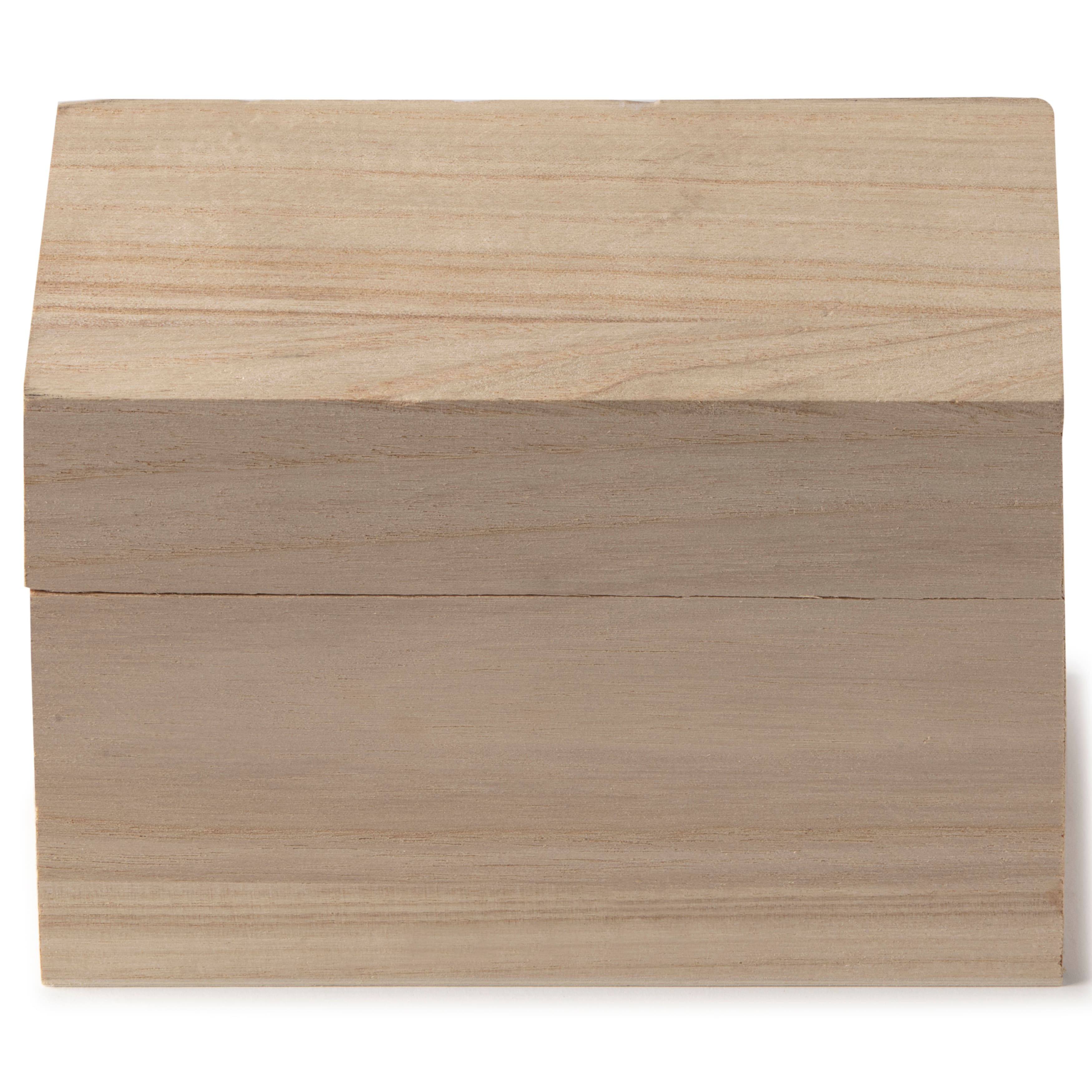 6 Pack: 6.5&#x22; Wood Recipe Box by Make Market&#xAE;