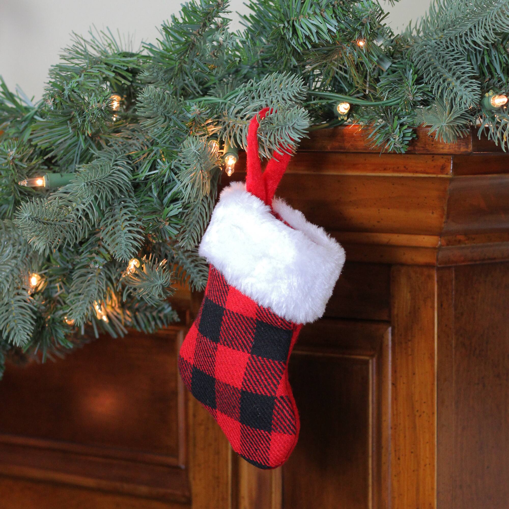 7&#x22; Alpine Chic Shepherd&#x27;s Check Stocking