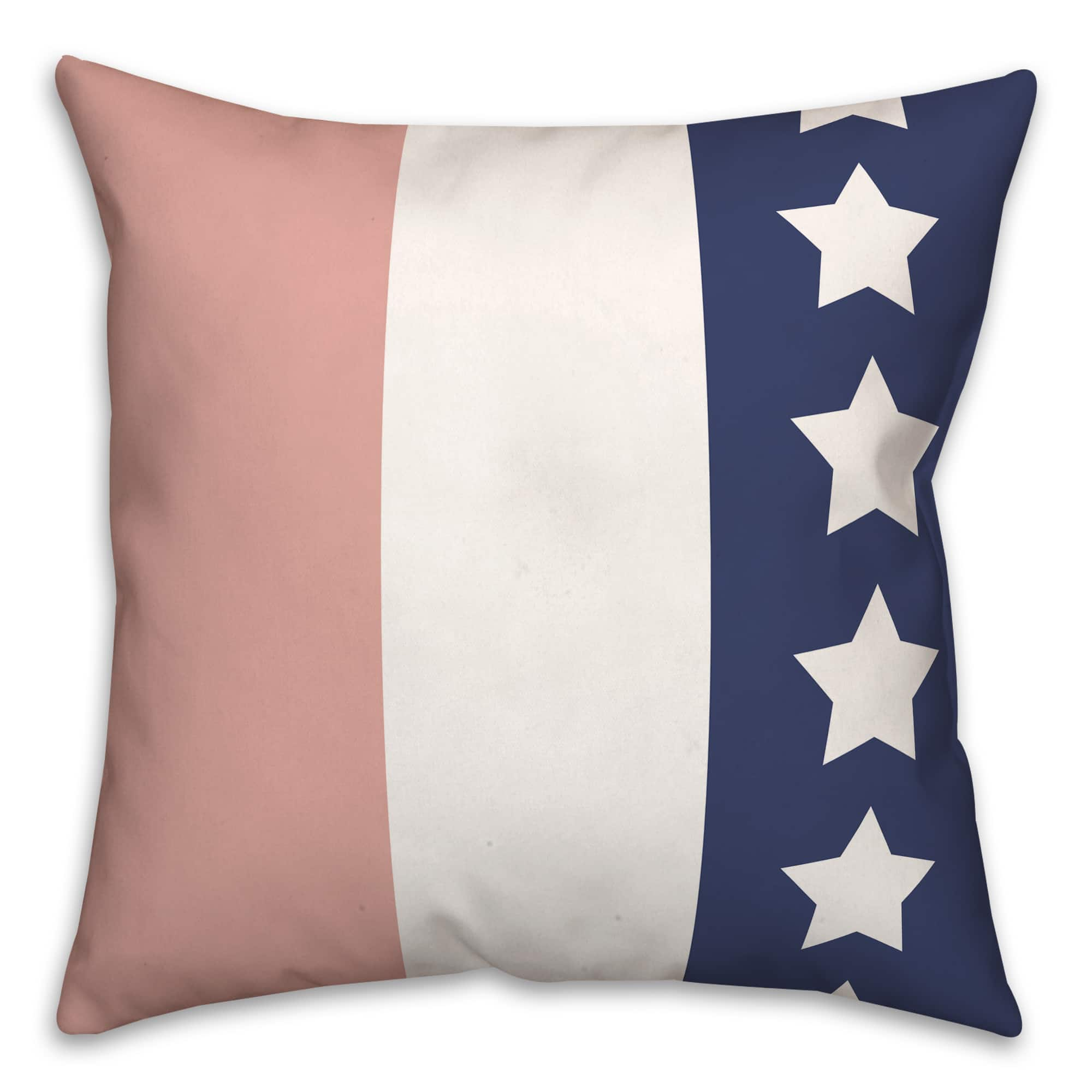 Simple Stripes Flag Throw Pillow