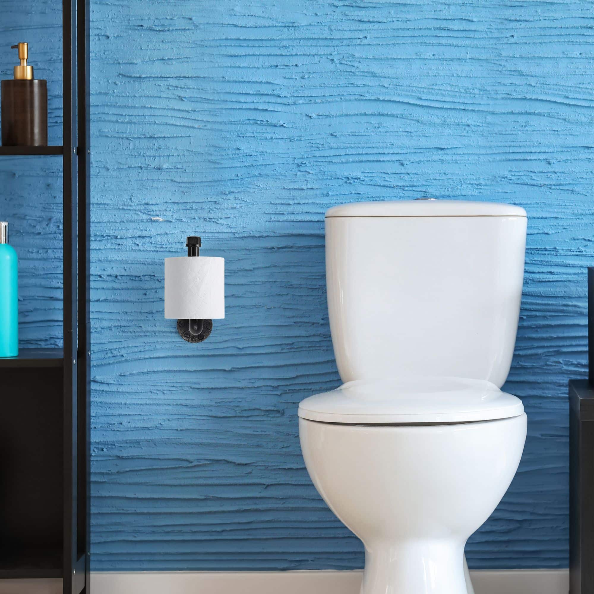 NEX™ 6.5" Black Iron Rustic Toilet Paper Roll Holders, 2ct.