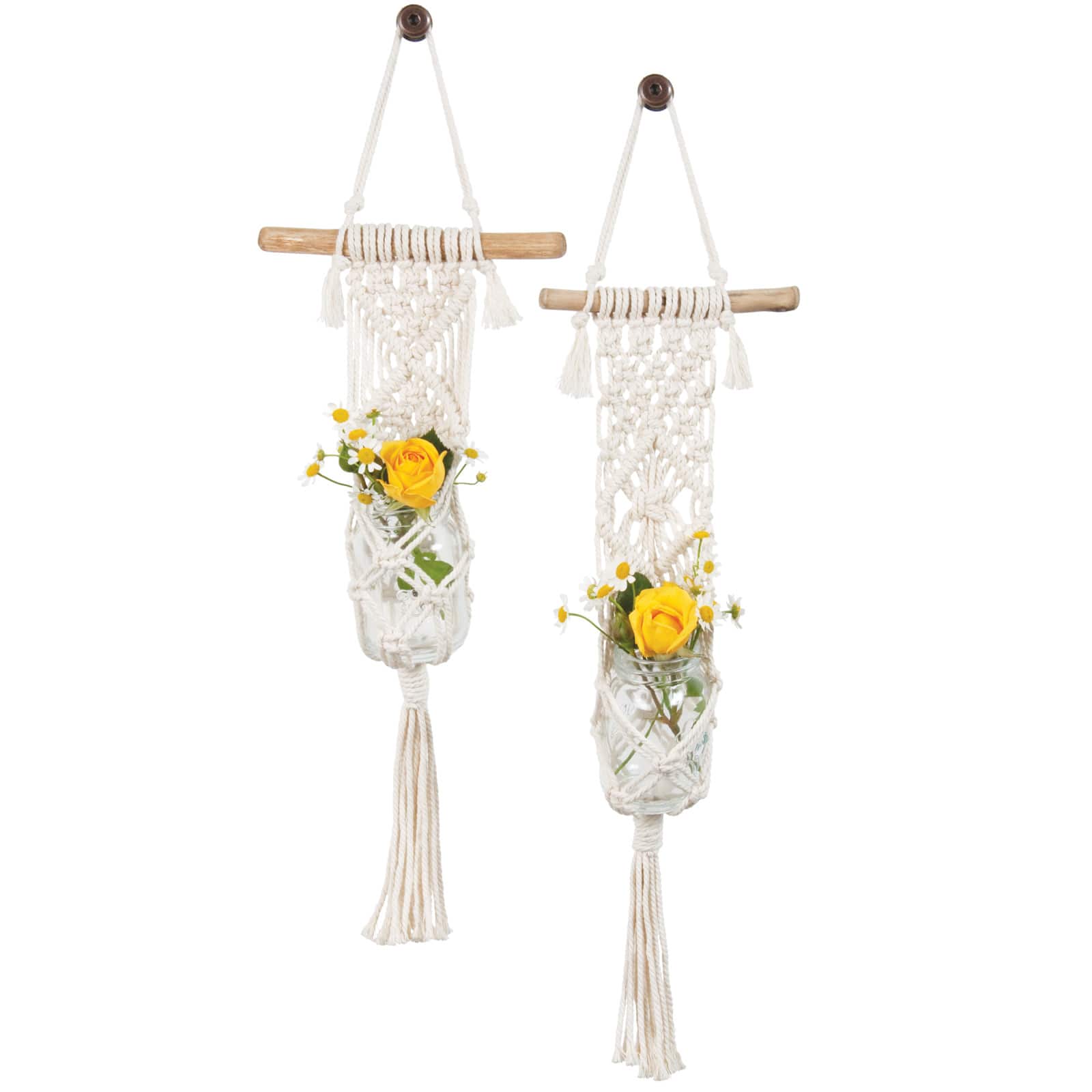 Solid Oak Make-Ramé™ Mini Hanger Macramé Plant Hanger Kit
