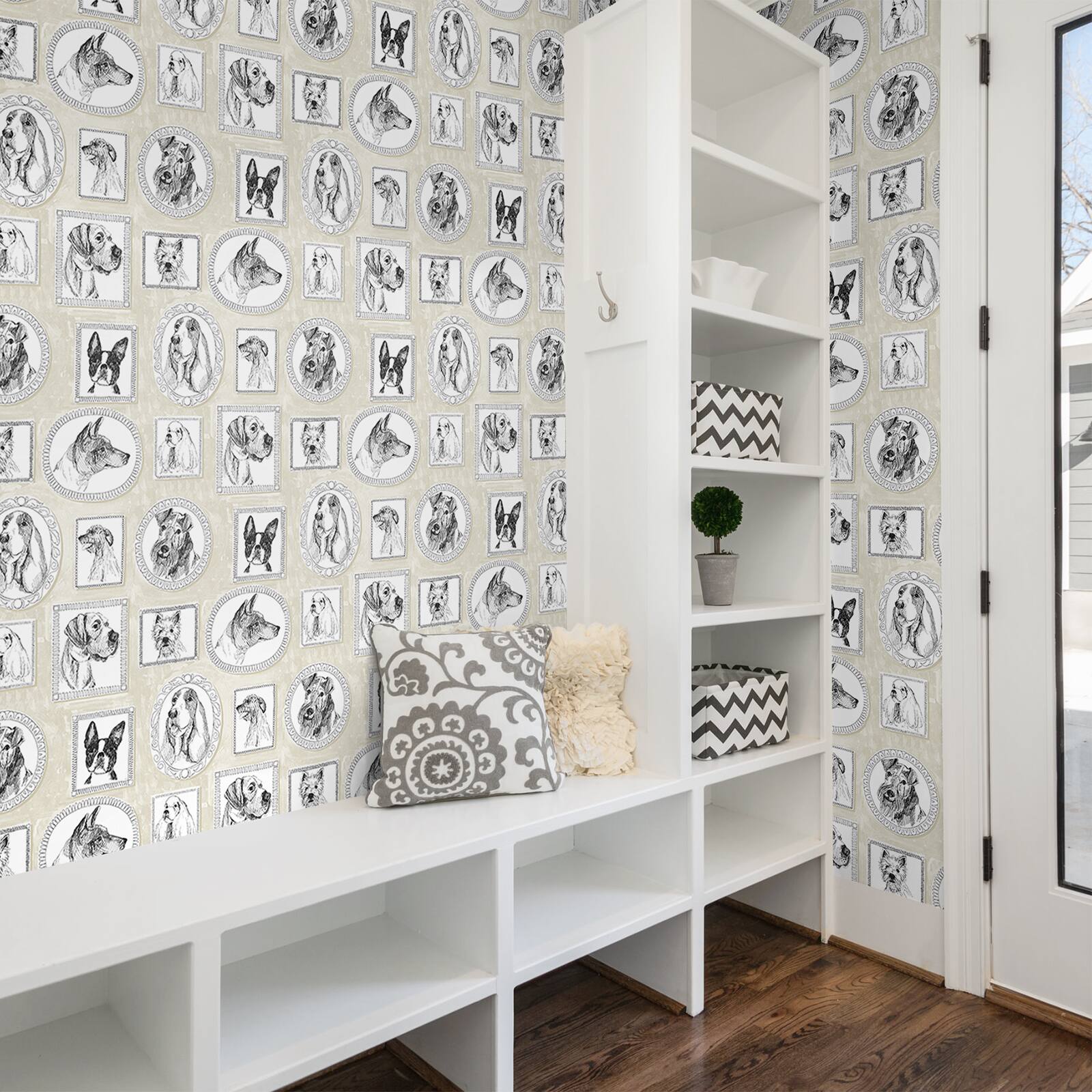 Surface Style Pup Portraits Peel & Stick Wallpaper