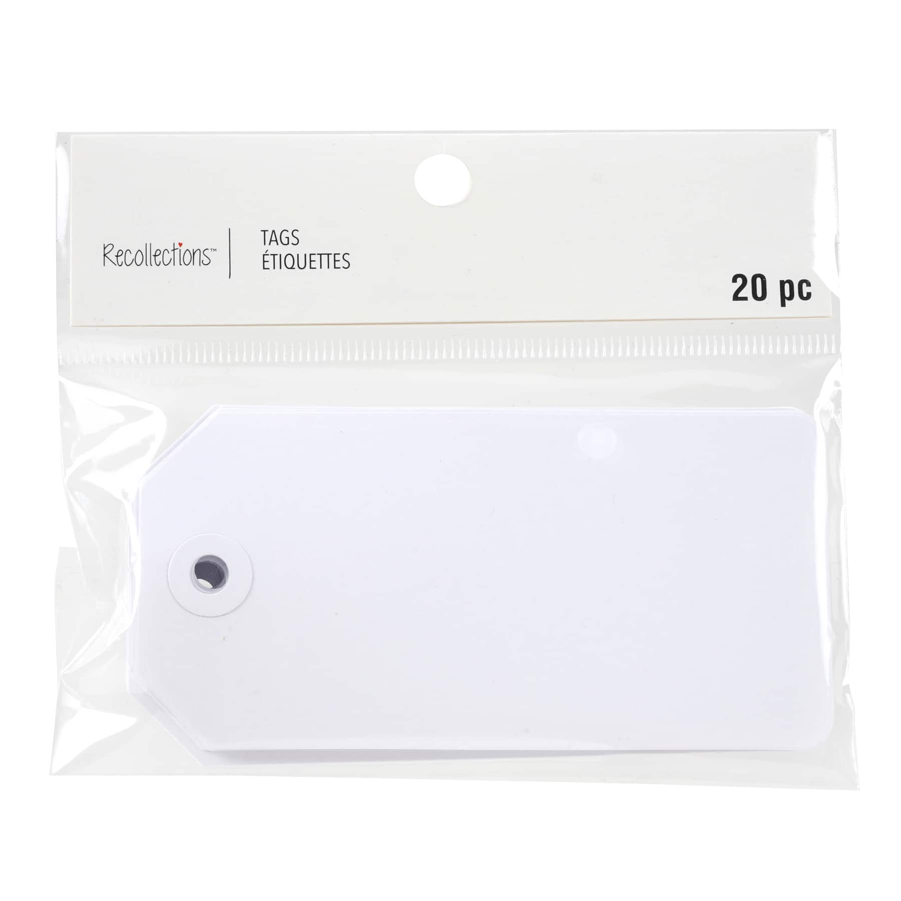 Jewelry Price Tags Blank White Rectangular Tags Set of 100 