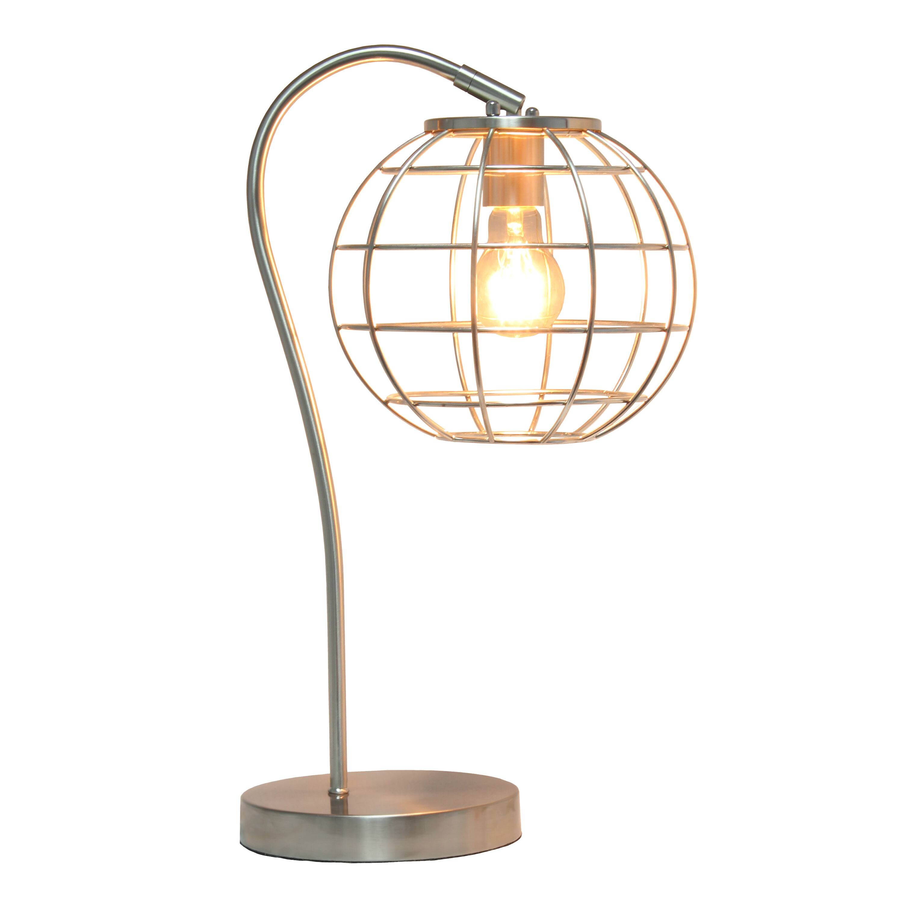 Lalia Home 20&#x22; Arched Metal Cage Table Lamp