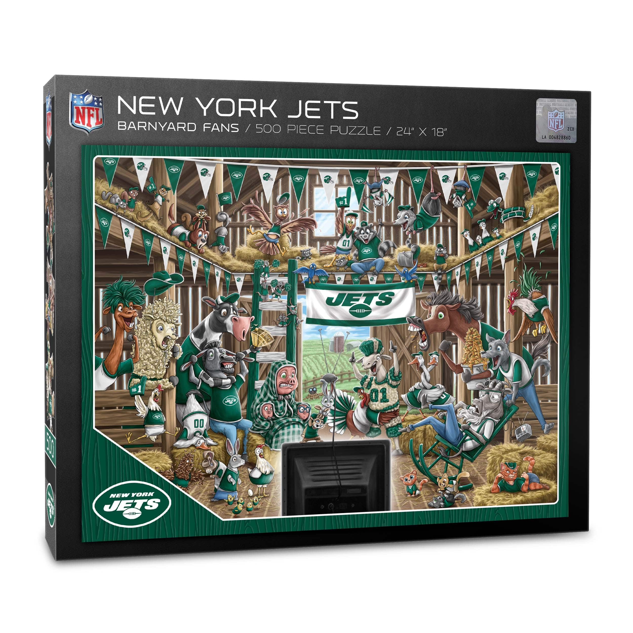 You The Fan New York Jets 500-Piece Barnyard Puzzle