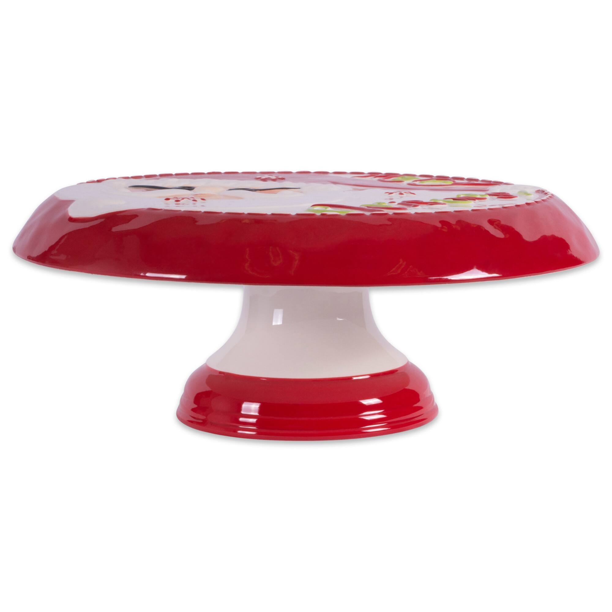DII® Ceramic Santa Cake Plate with Stand