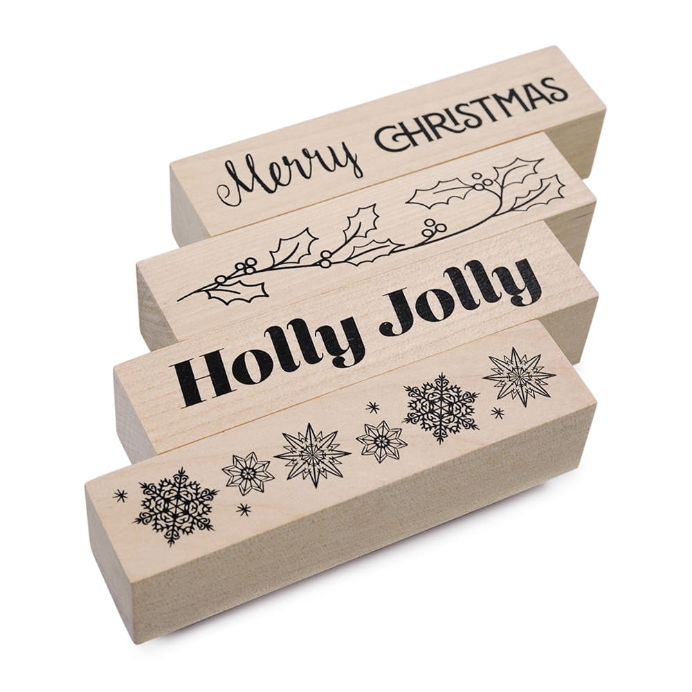 Holly Jolly Wood Stamp Set by Recollections&#x2122;
