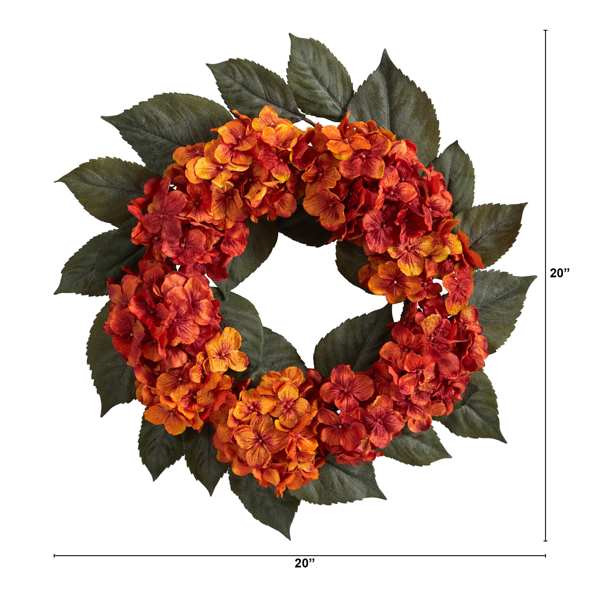 20&#x22; Autumn Hydrangea Wreath