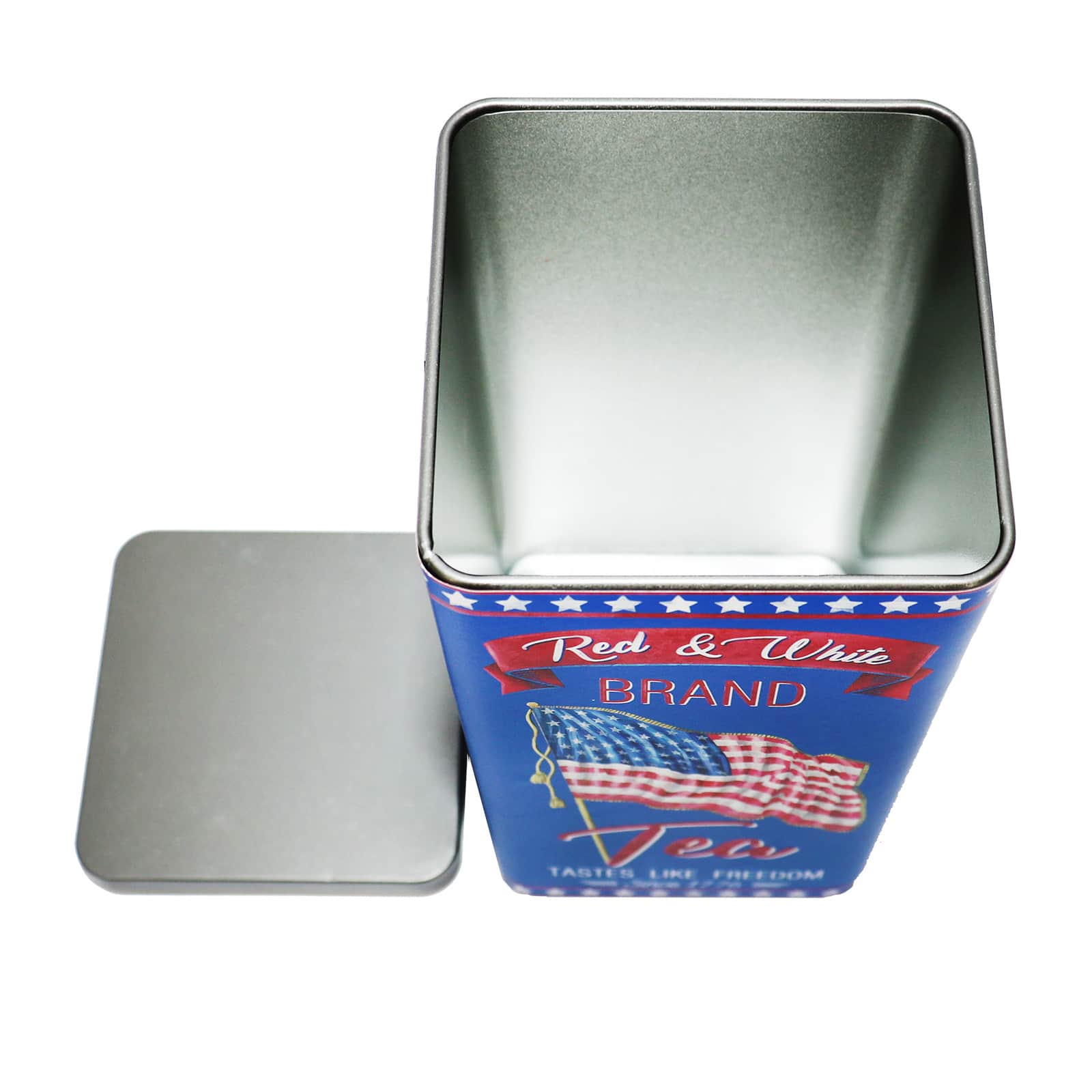 Assorted 7.7&#x22; Red, White &#x26; Blue Patriotic Tabletop Tin by Celebrate It&#x2122;