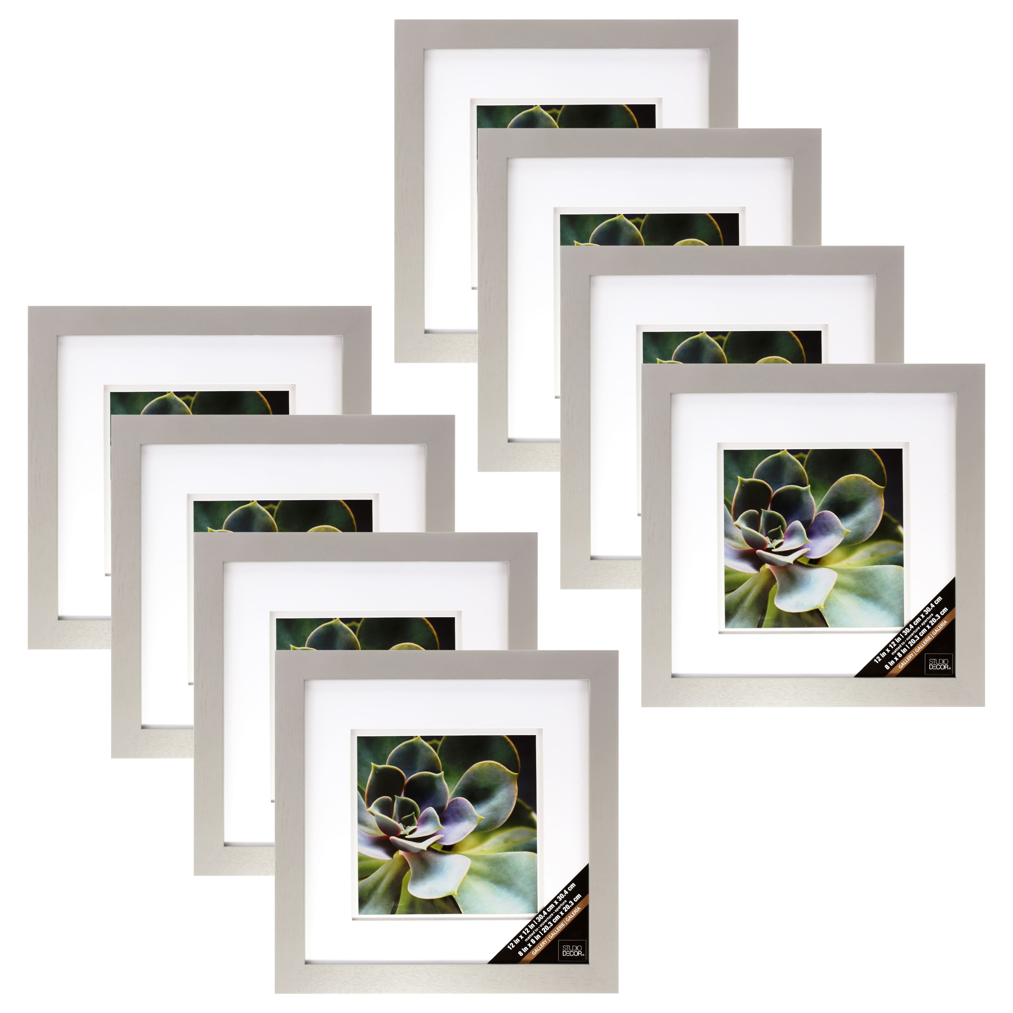 8 Pack: Gray Gallery Wall Frame with Double Mat by Studio D&#xE9;cor&#xAE;
